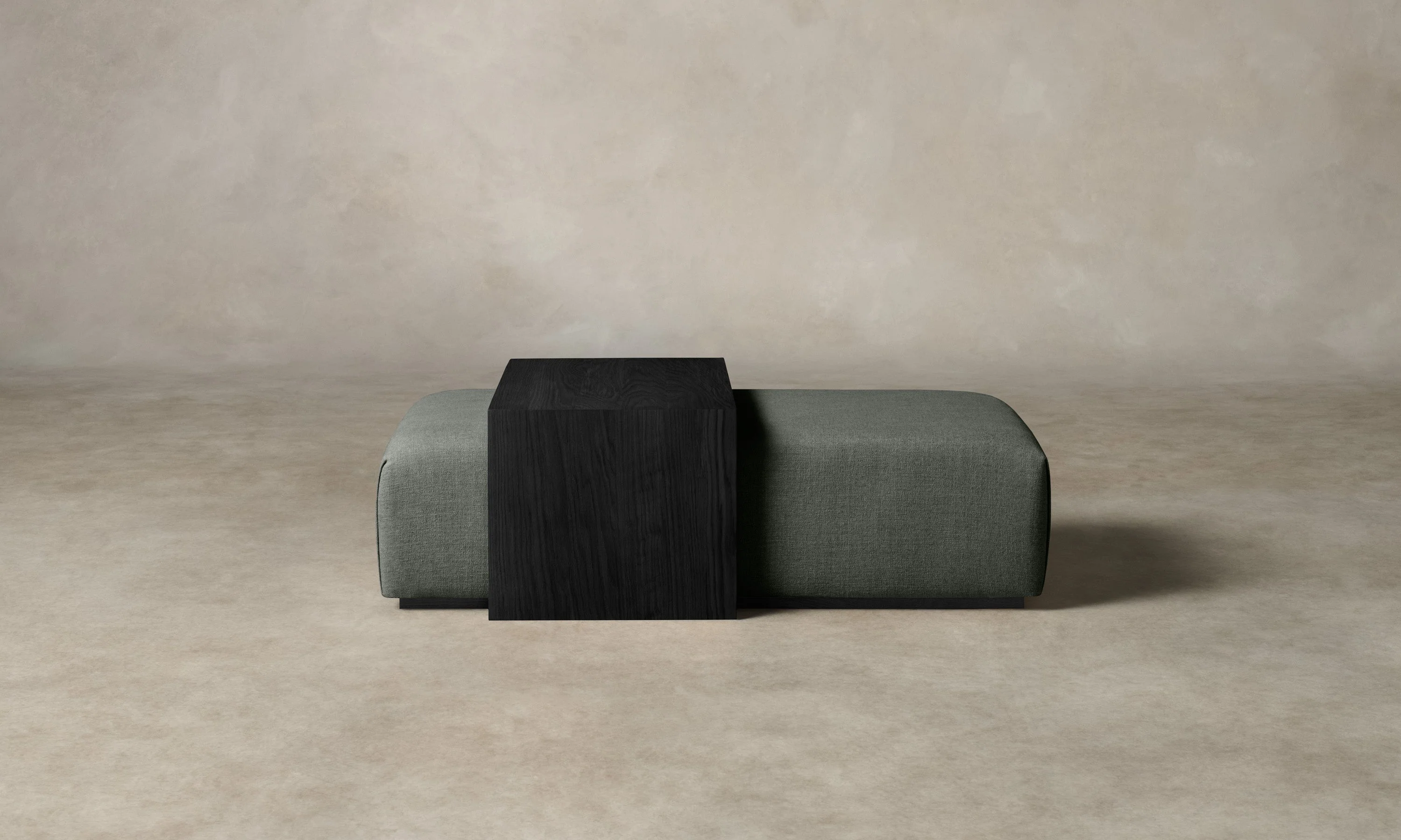 The Bowery Ottoman - Heritage Belgian Linen Thyme - Image 3