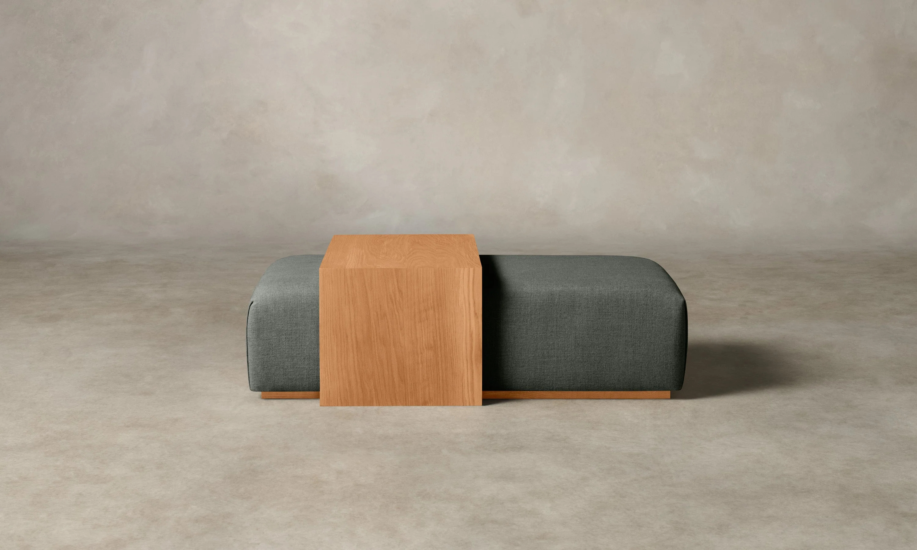 The Bowery Ottoman - Heritage Belgian Linen Thyme - Image 5