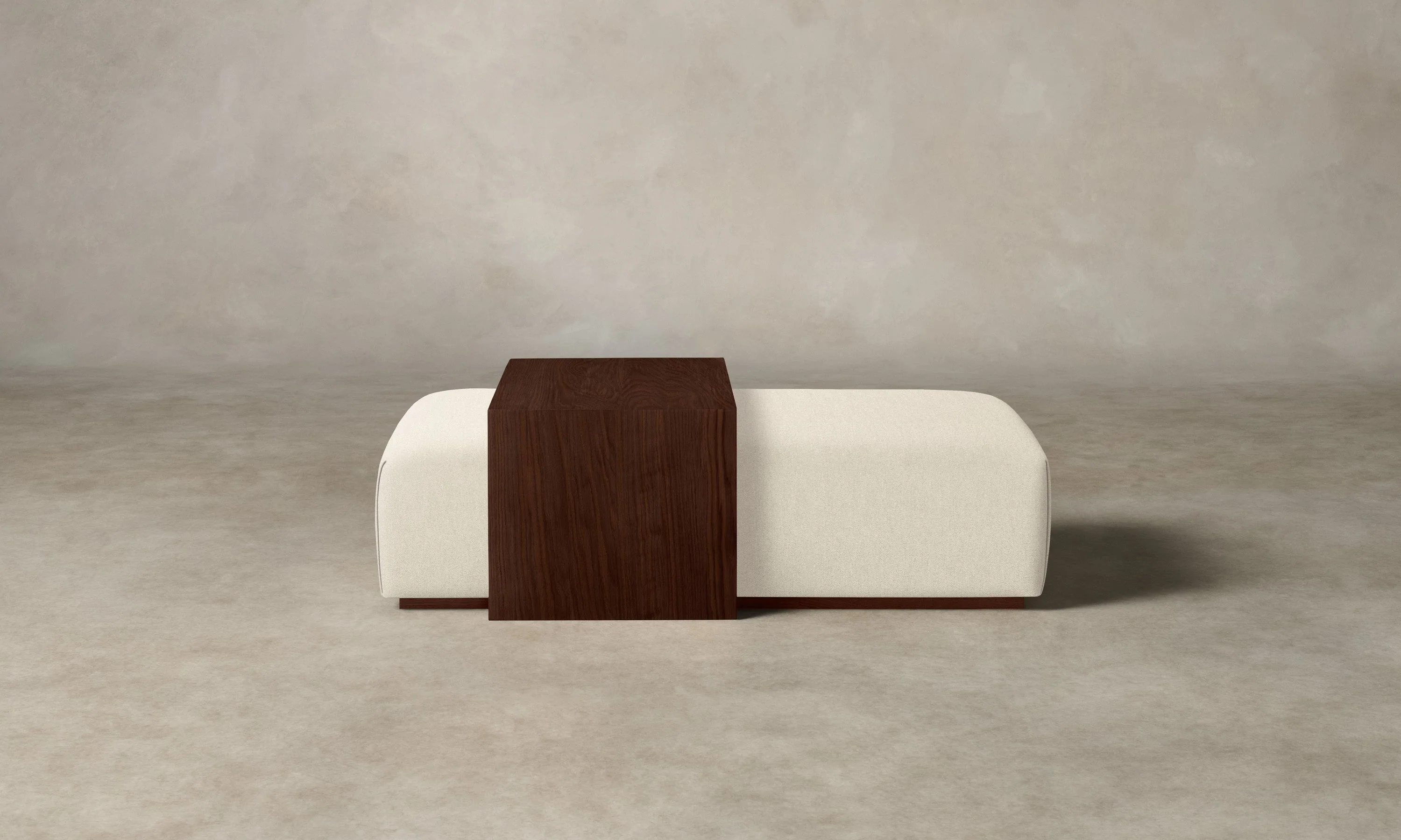 The Bowery Ottoman - Marled Alpaca Velvet Porcelain - Image 2