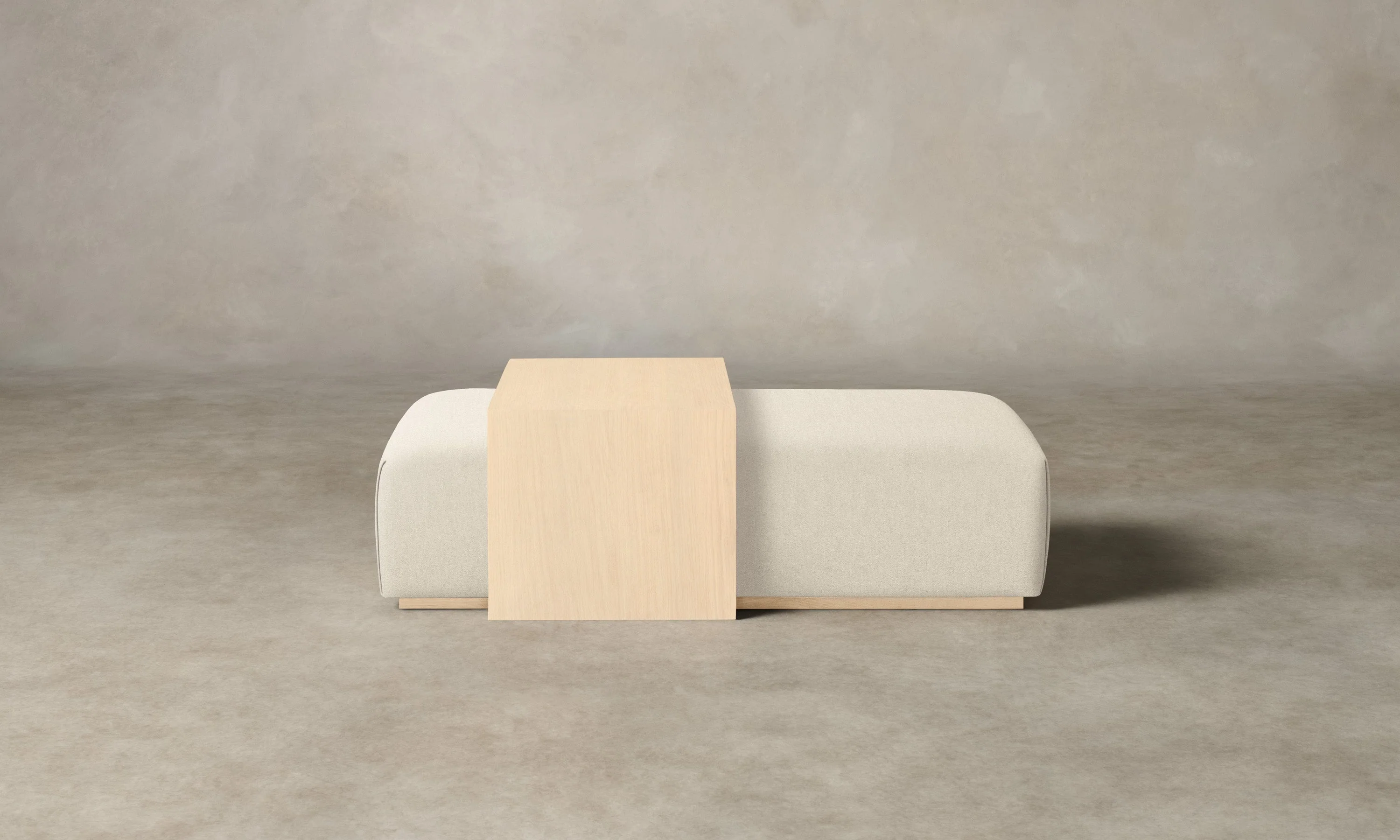 The Bowery Ottoman - Marled Alpaca Velvet Porcelain - Image 4
