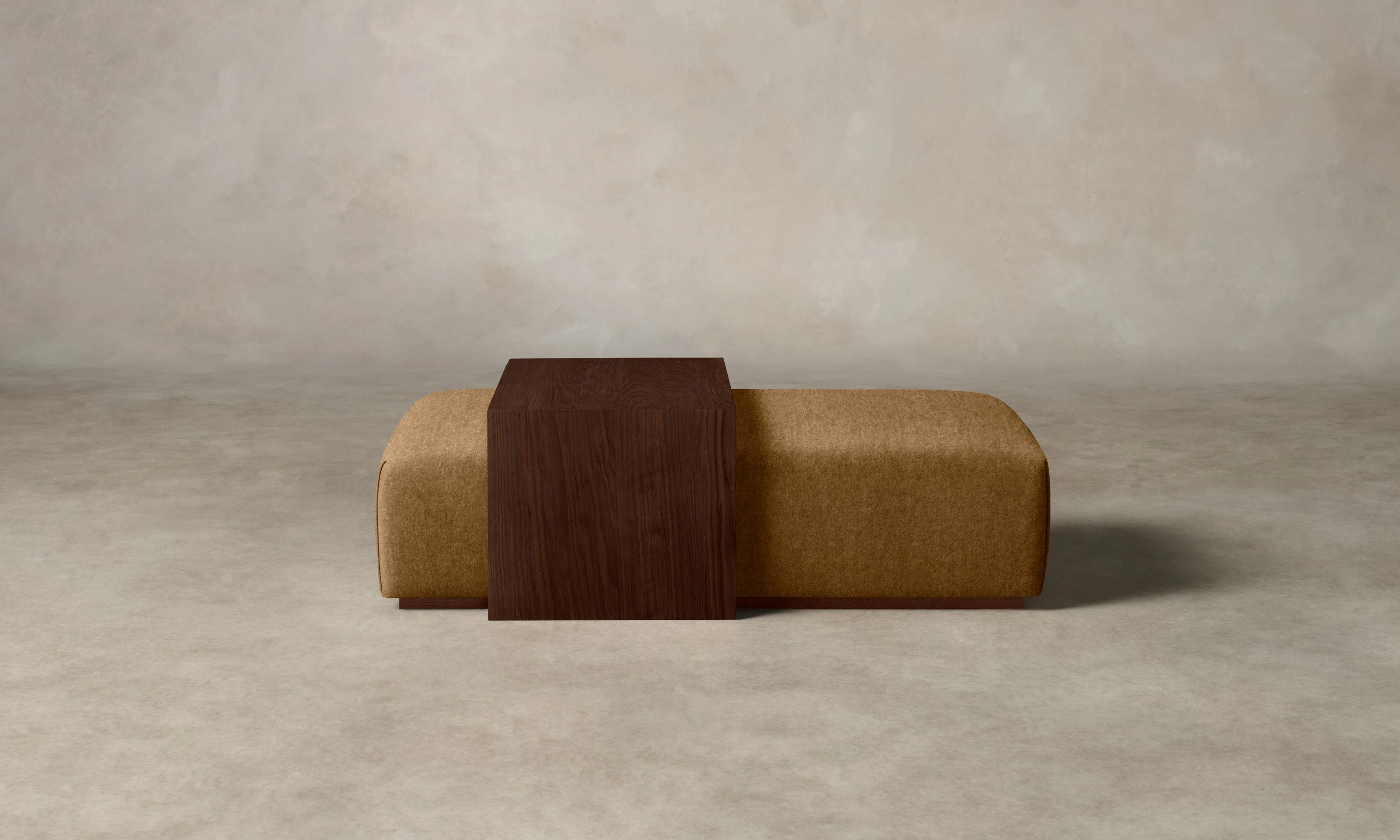 The Bowery Ottoman - Mohair Brown Sugar - Image 2