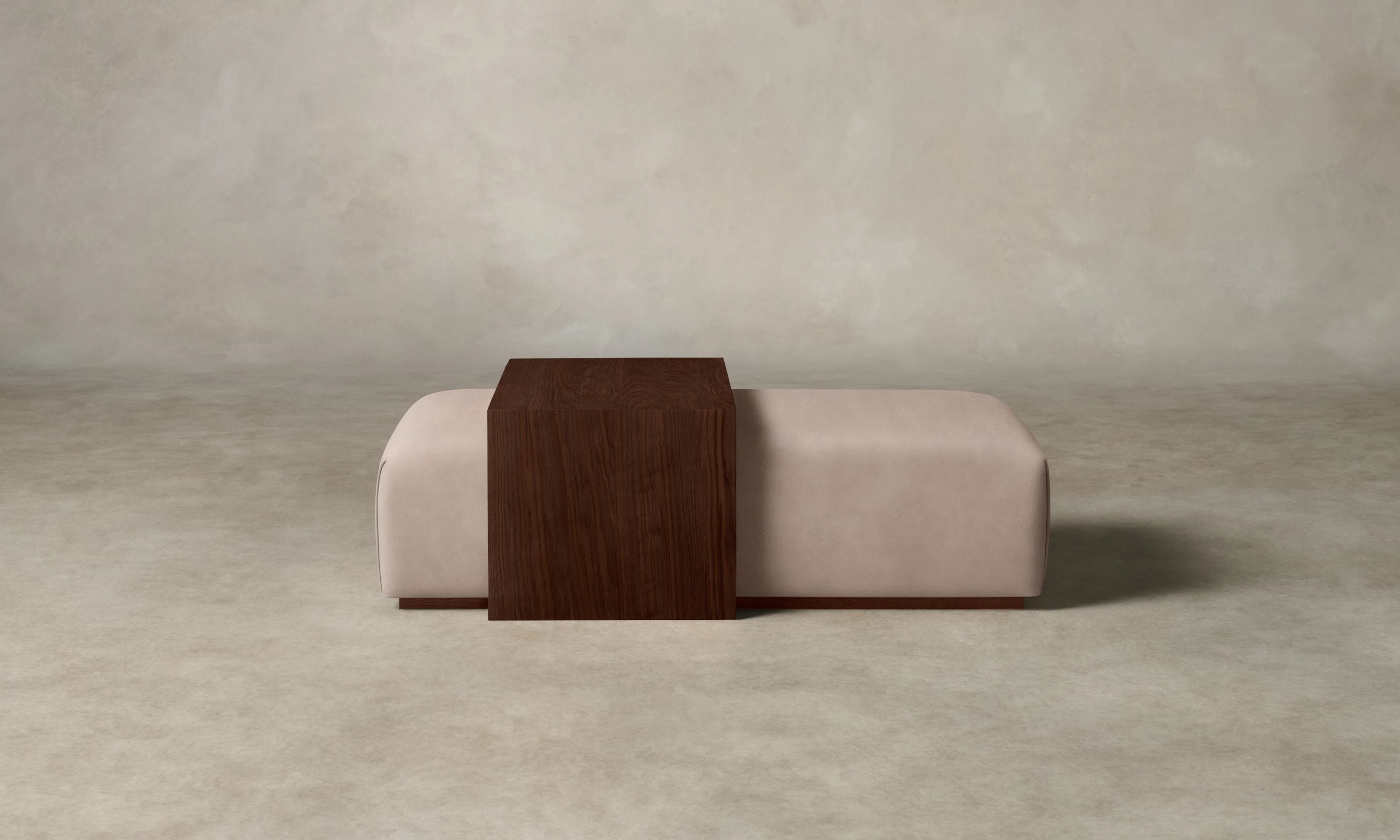 The Bowery Ottoman - Nubuck Leather Fawn - Image 2