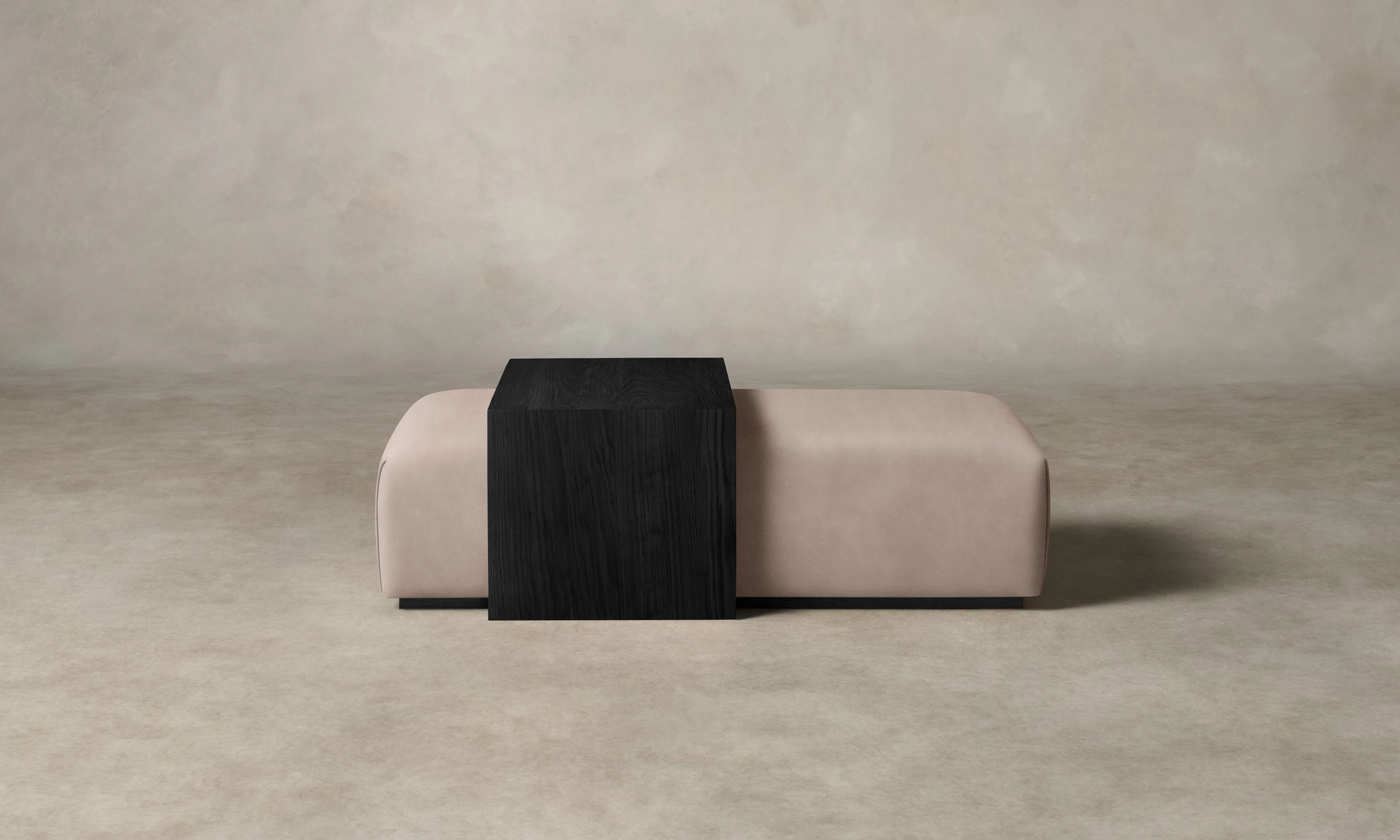 The Bowery Ottoman - Nubuck Leather Fawn - Image 3