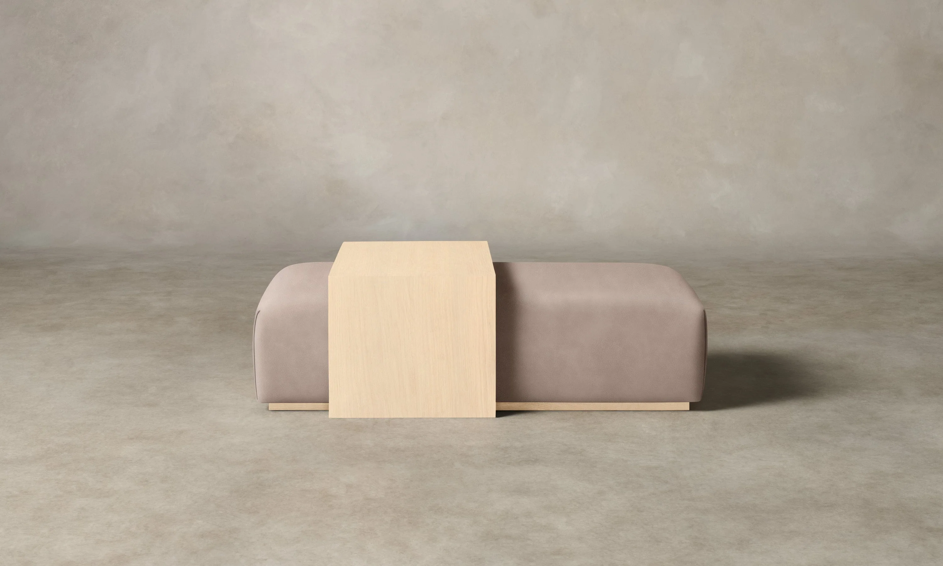The Bowery Ottoman - Nubuck Leather Fawn - Image 4