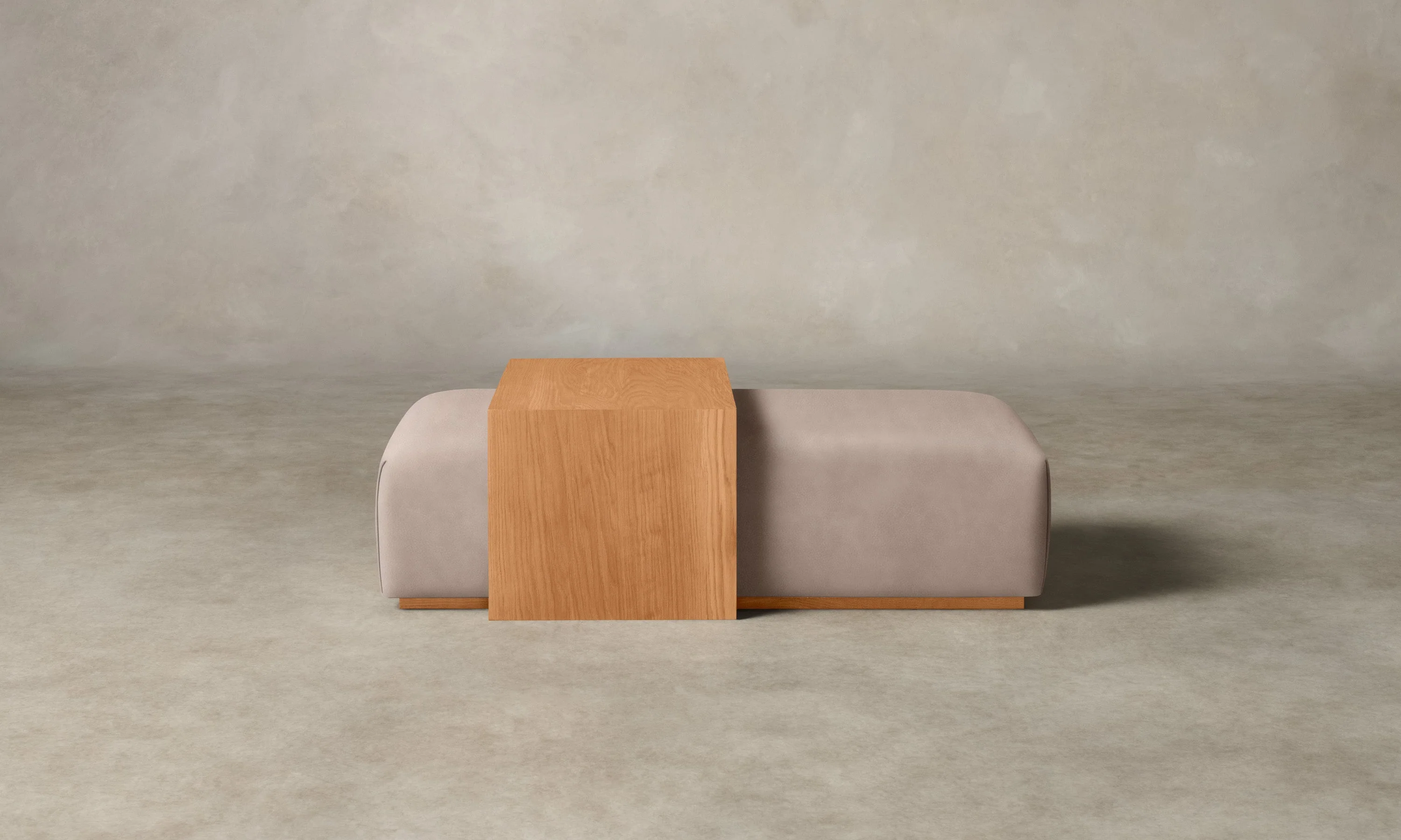 The Bowery Ottoman - Nubuck Leather Fawn - Image 5