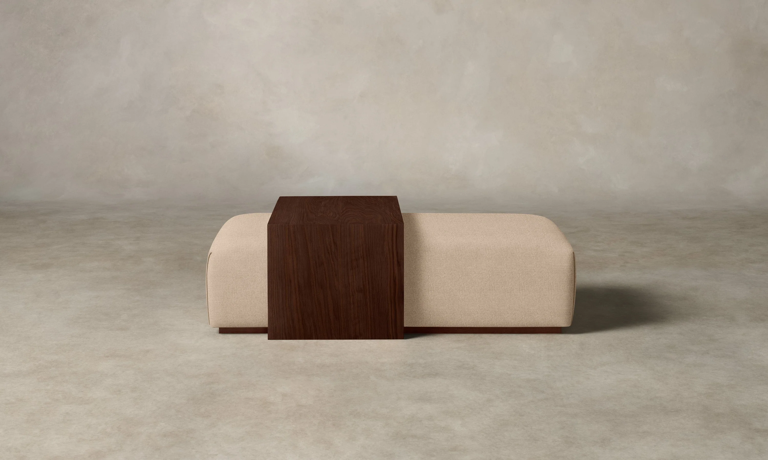 The Bowery Ottoman - Performance Linen Weave Prairie - Image 2