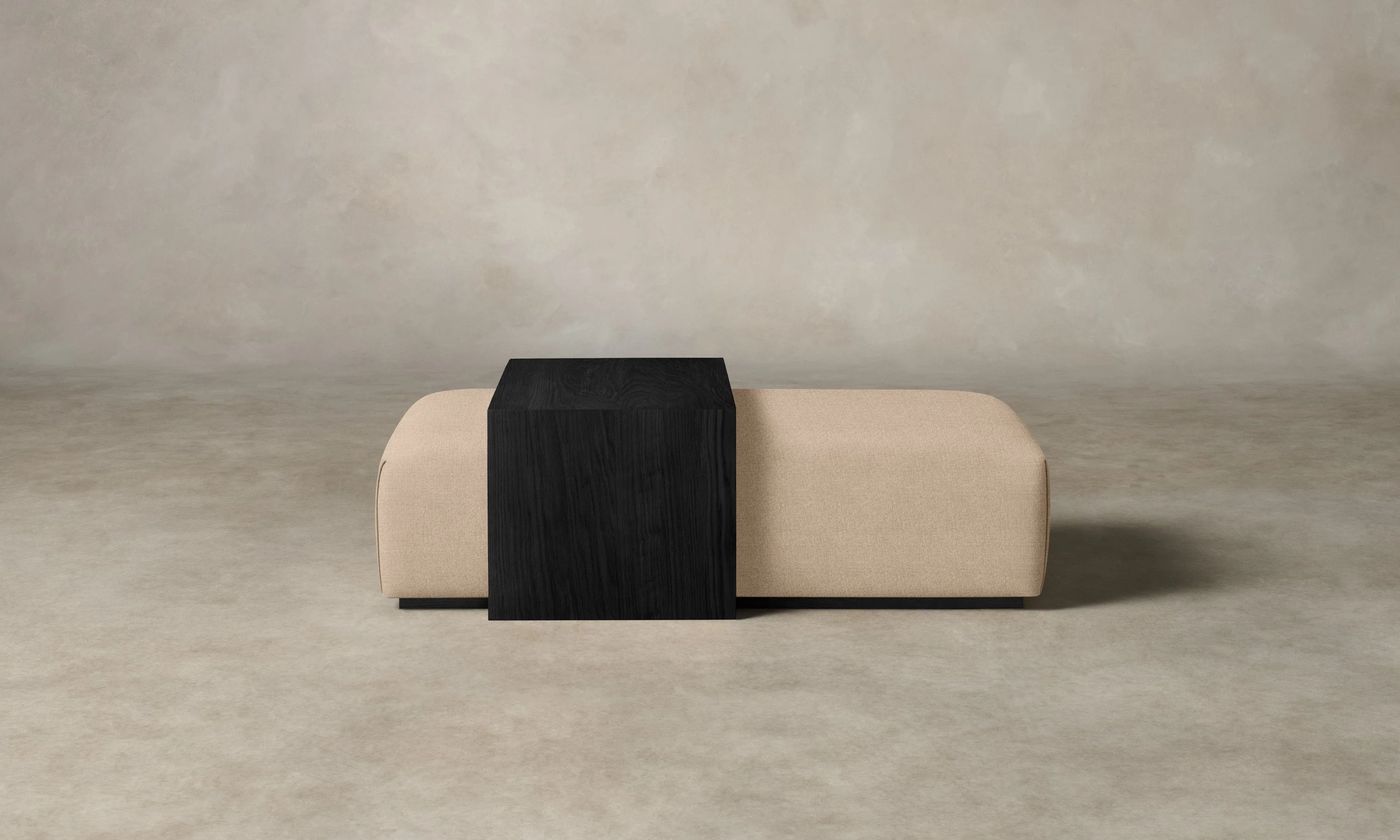 The Bowery Ottoman - Performance Linen Weave Prairie - Image 3