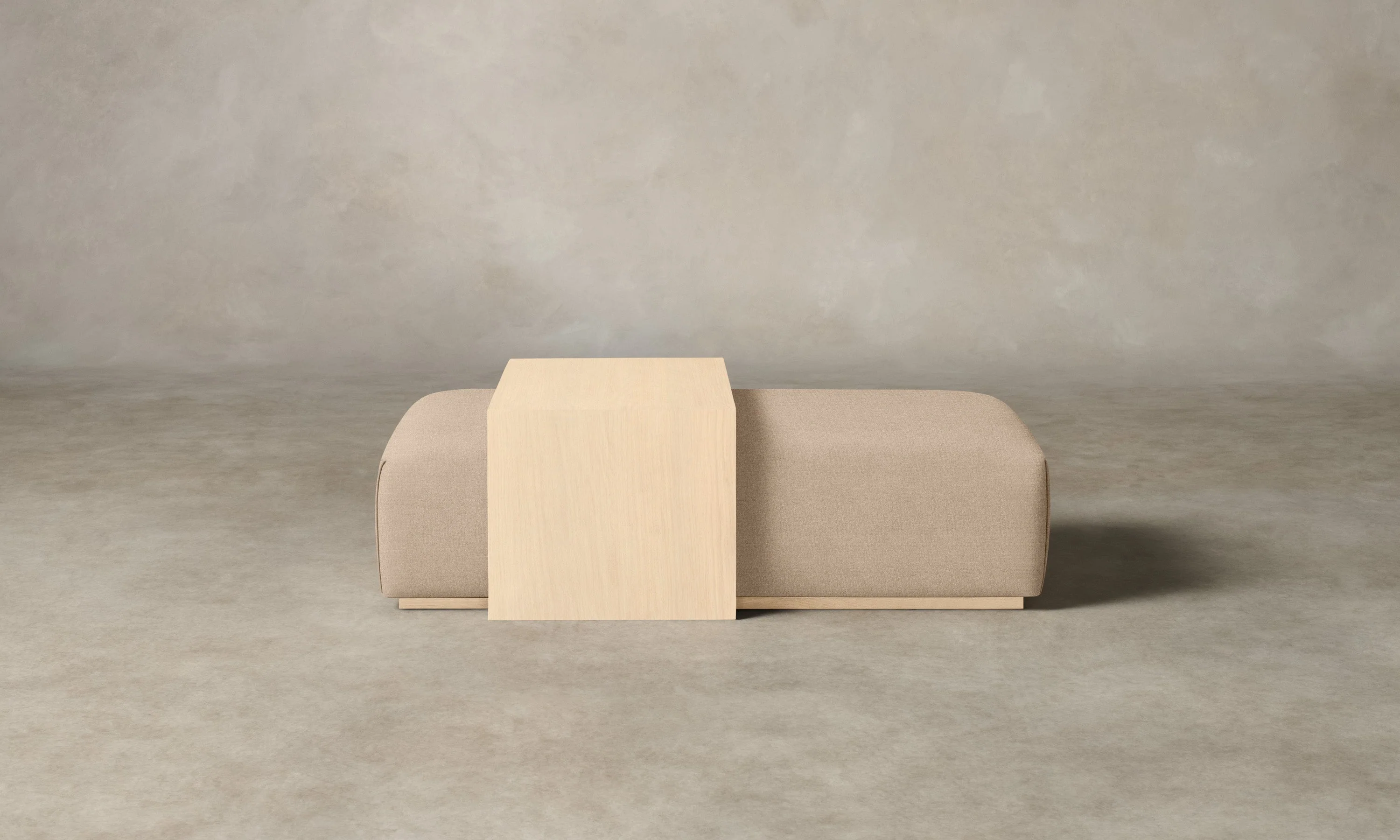 The Bowery Ottoman - Performance Linen Weave Prairie - Image 4