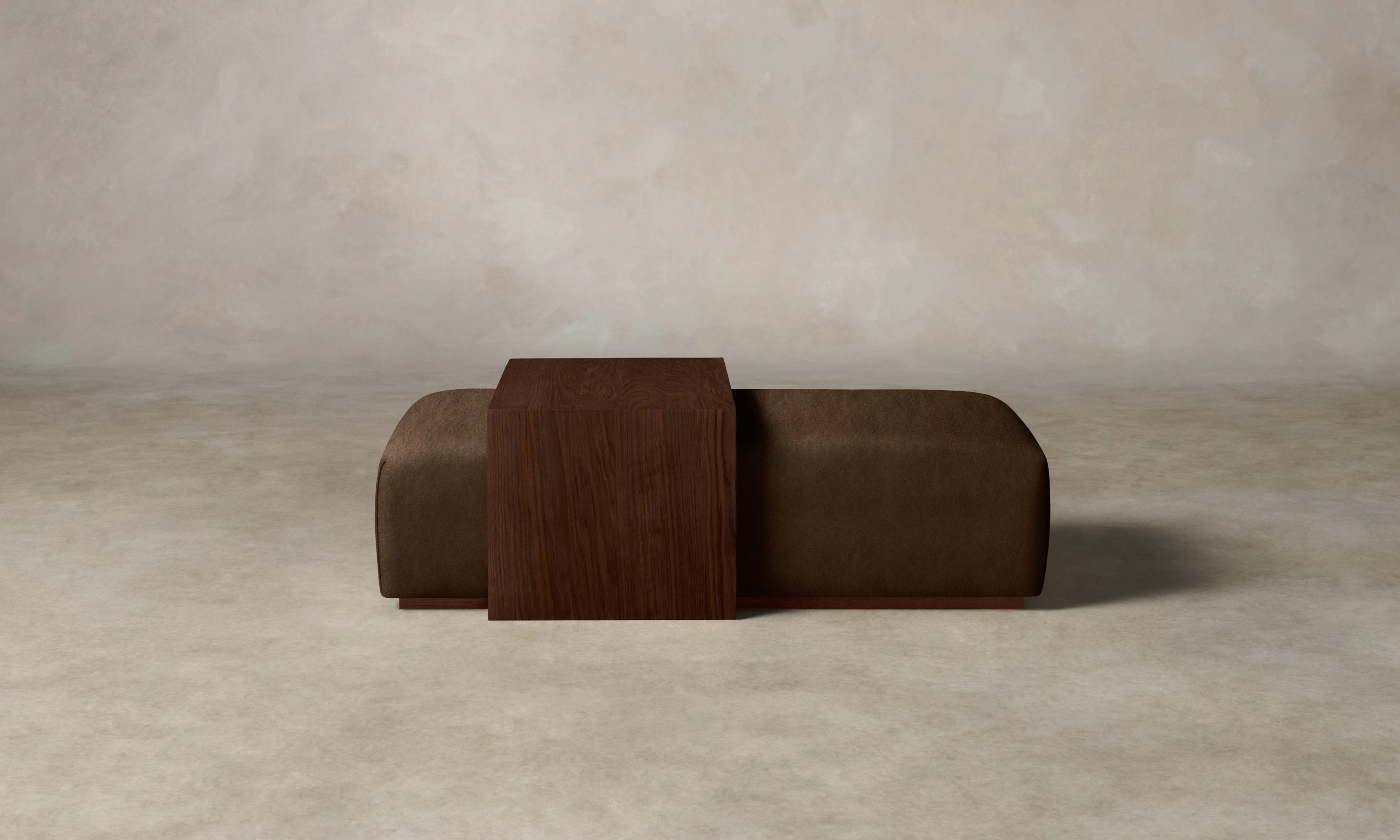 The Bowery Ottoman - Performance Velvet Bark - Image 2