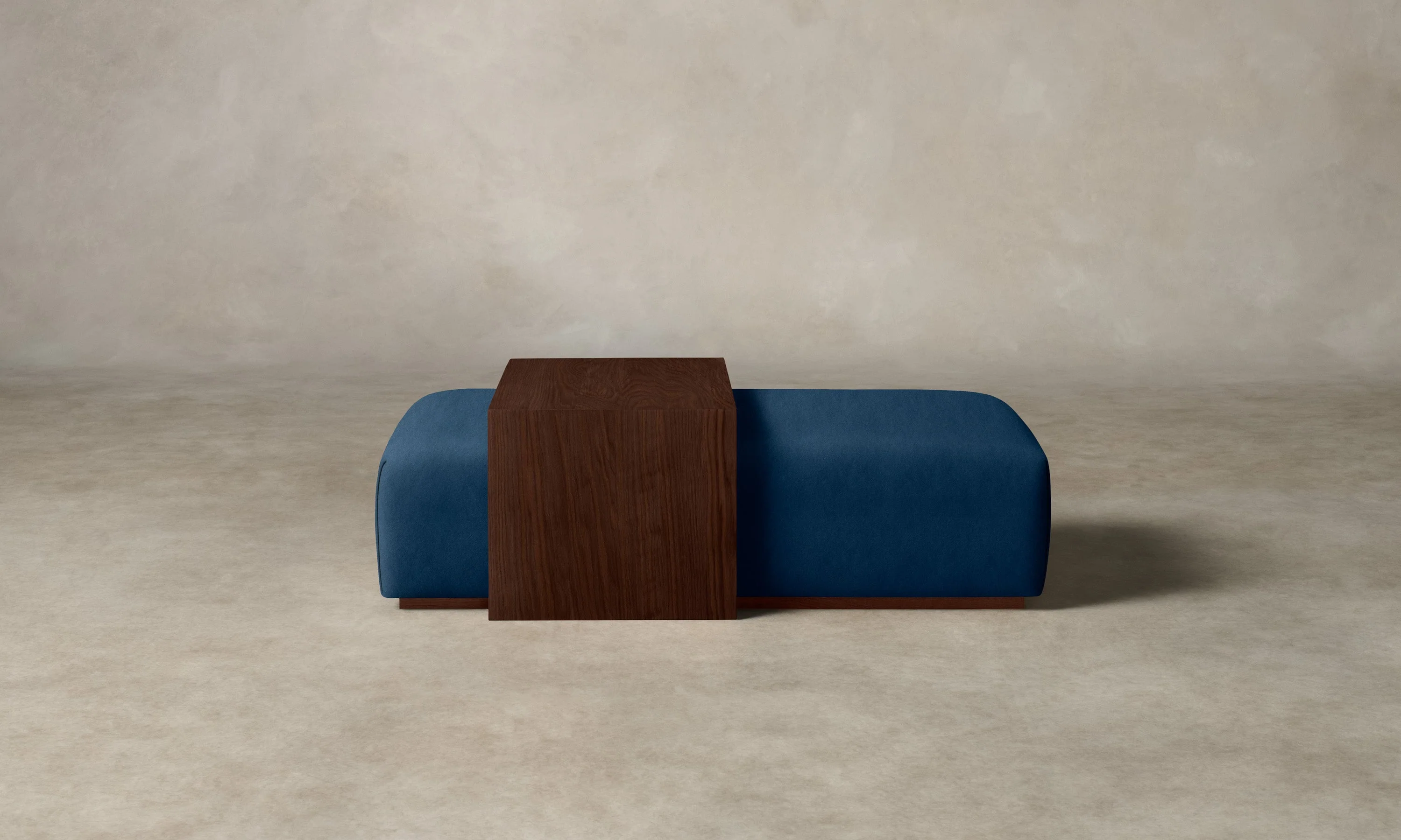 The Bowery Ottoman - Performance Velvet Sapphire - Image 2