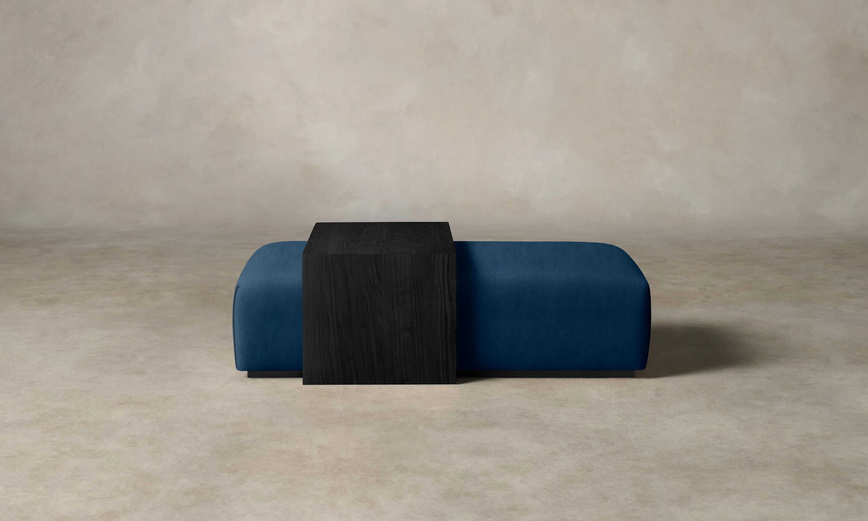 The Bowery Ottoman - Performance Velvet Sapphire - Image 3