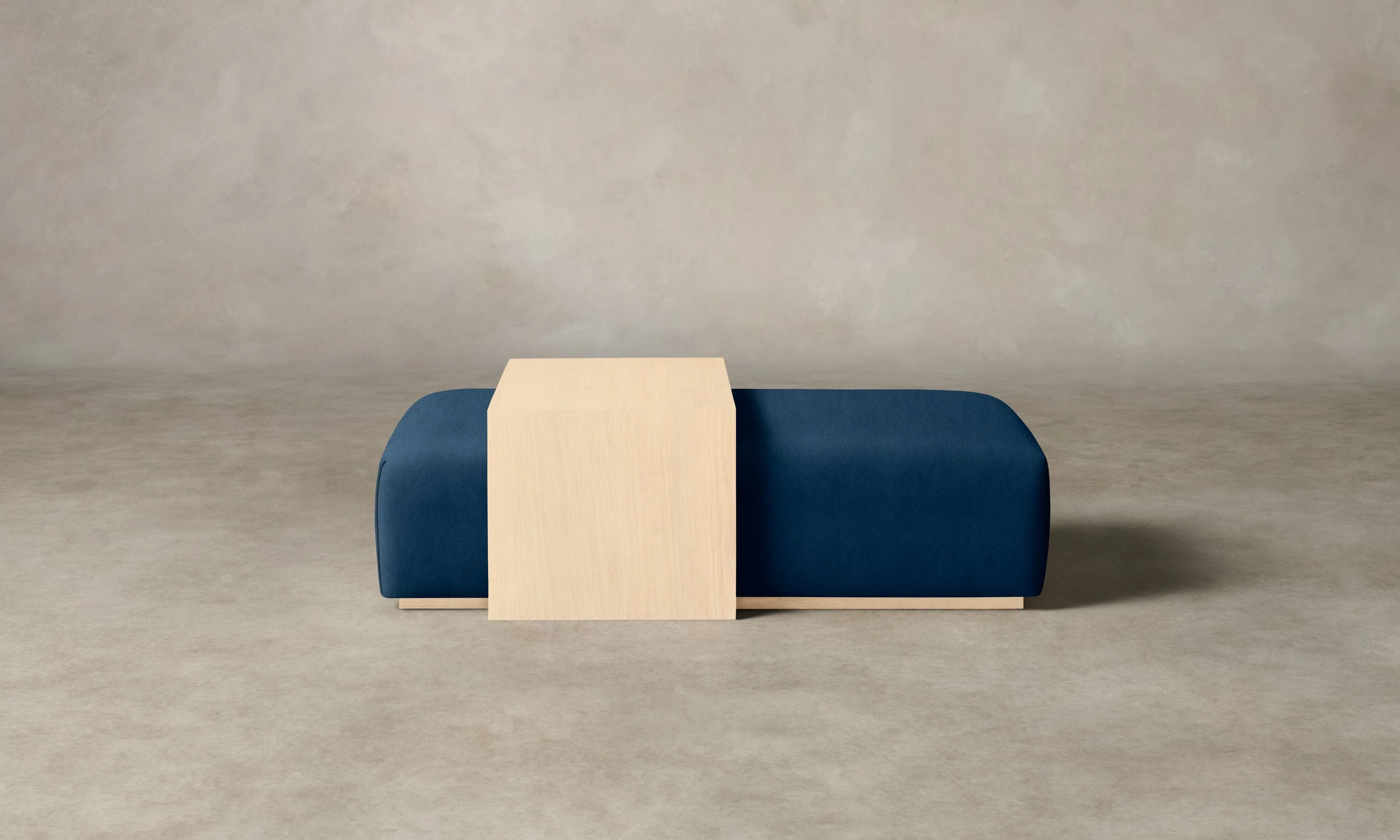 The Bowery Ottoman - Performance Velvet Sapphire - Image 4