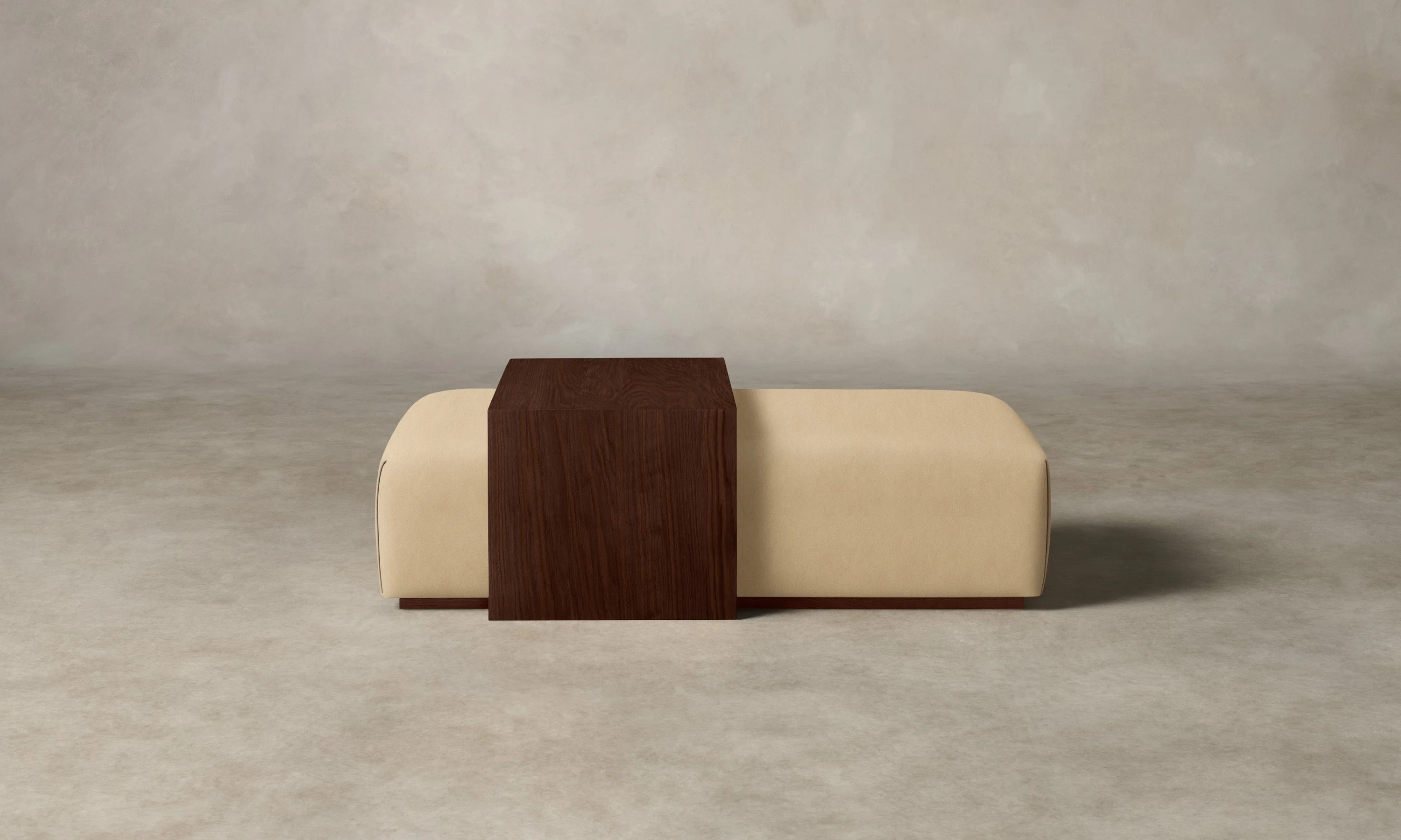 The Bowery Ottoman - Performance Velvet Taupe - Image 2