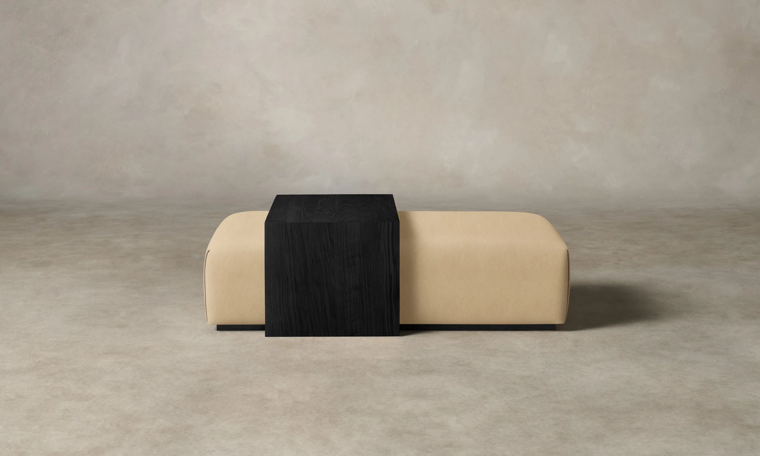 The Bowery Ottoman - Performance Velvet Taupe - Image 3