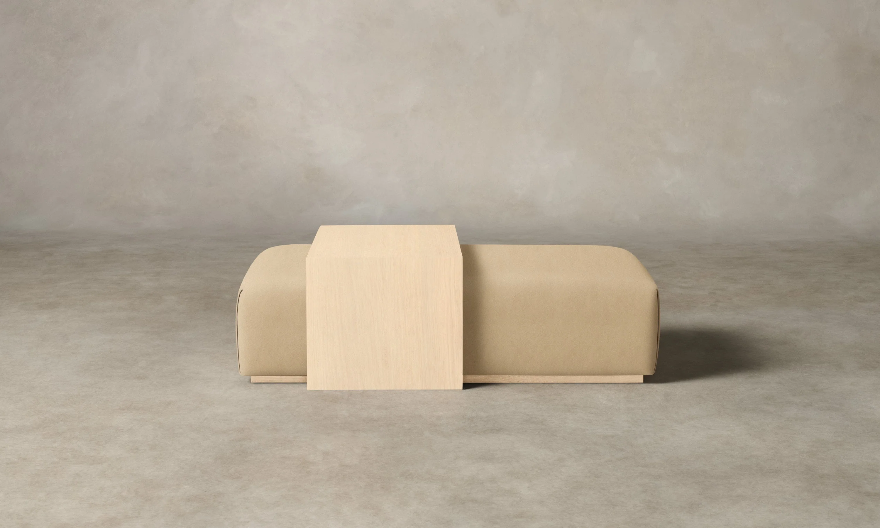 The Bowery Ottoman - Performance Velvet Taupe - Image 4