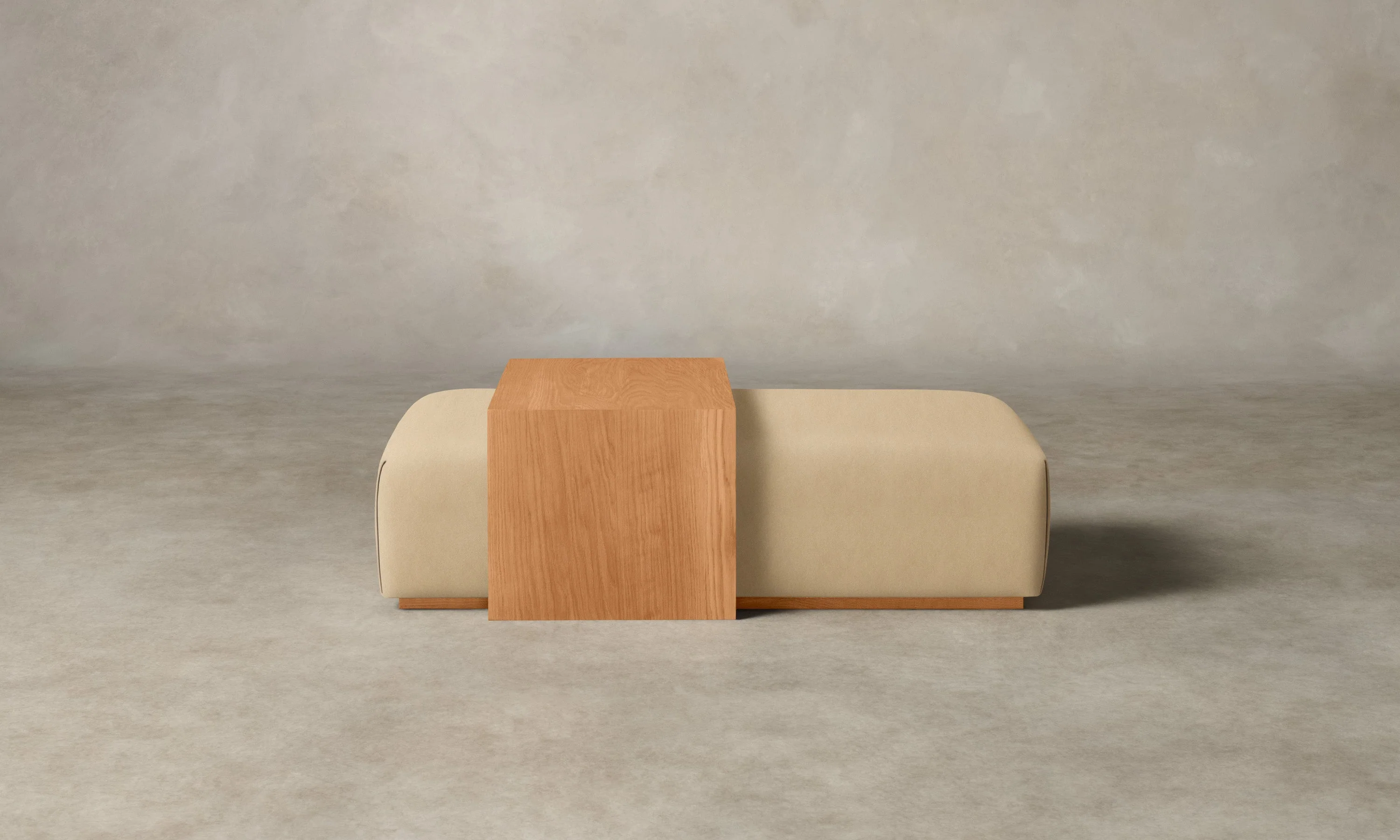The Bowery Ottoman - Performance Velvet Taupe - Image 5