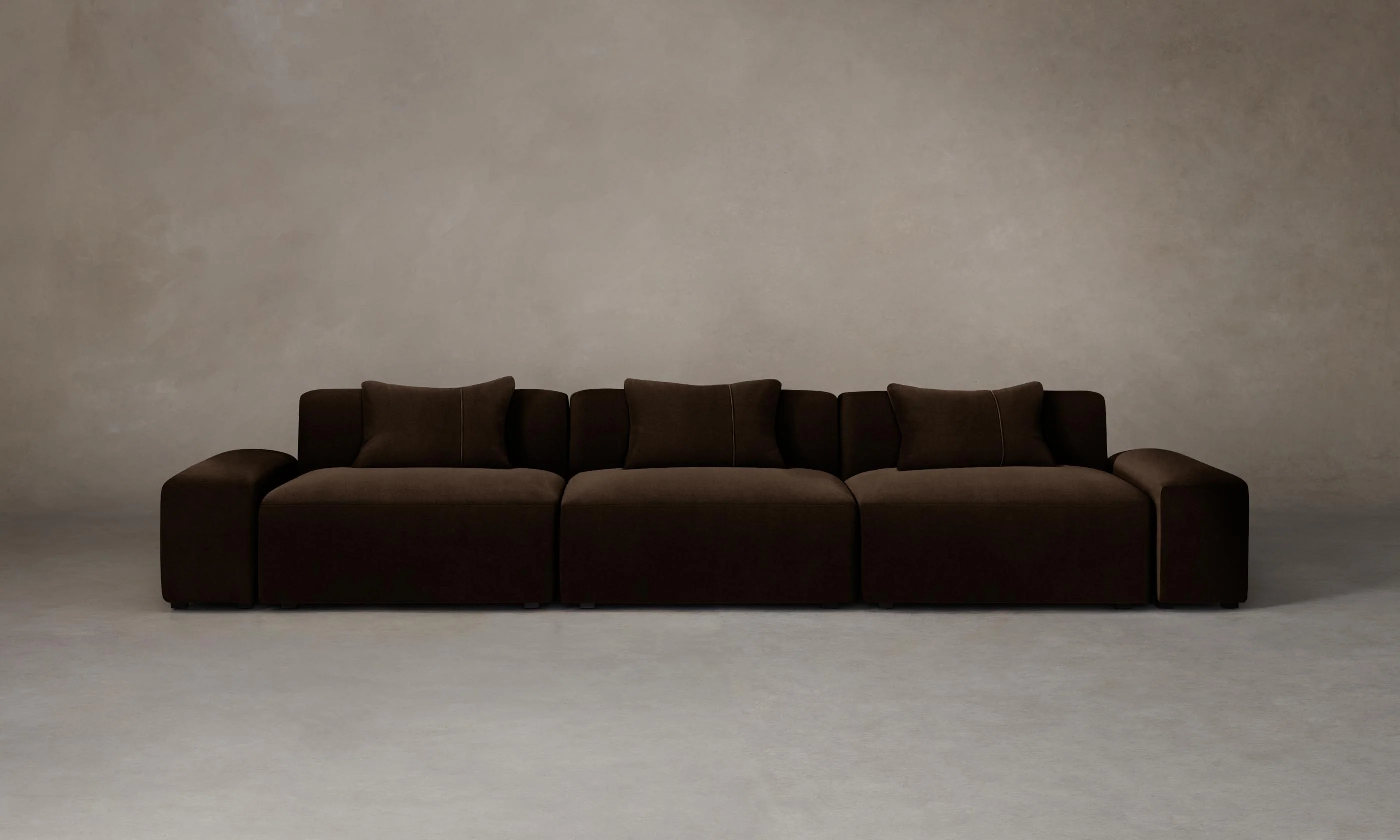 The Breuer Modular Sectional - Mohair Chocolate - Image 2