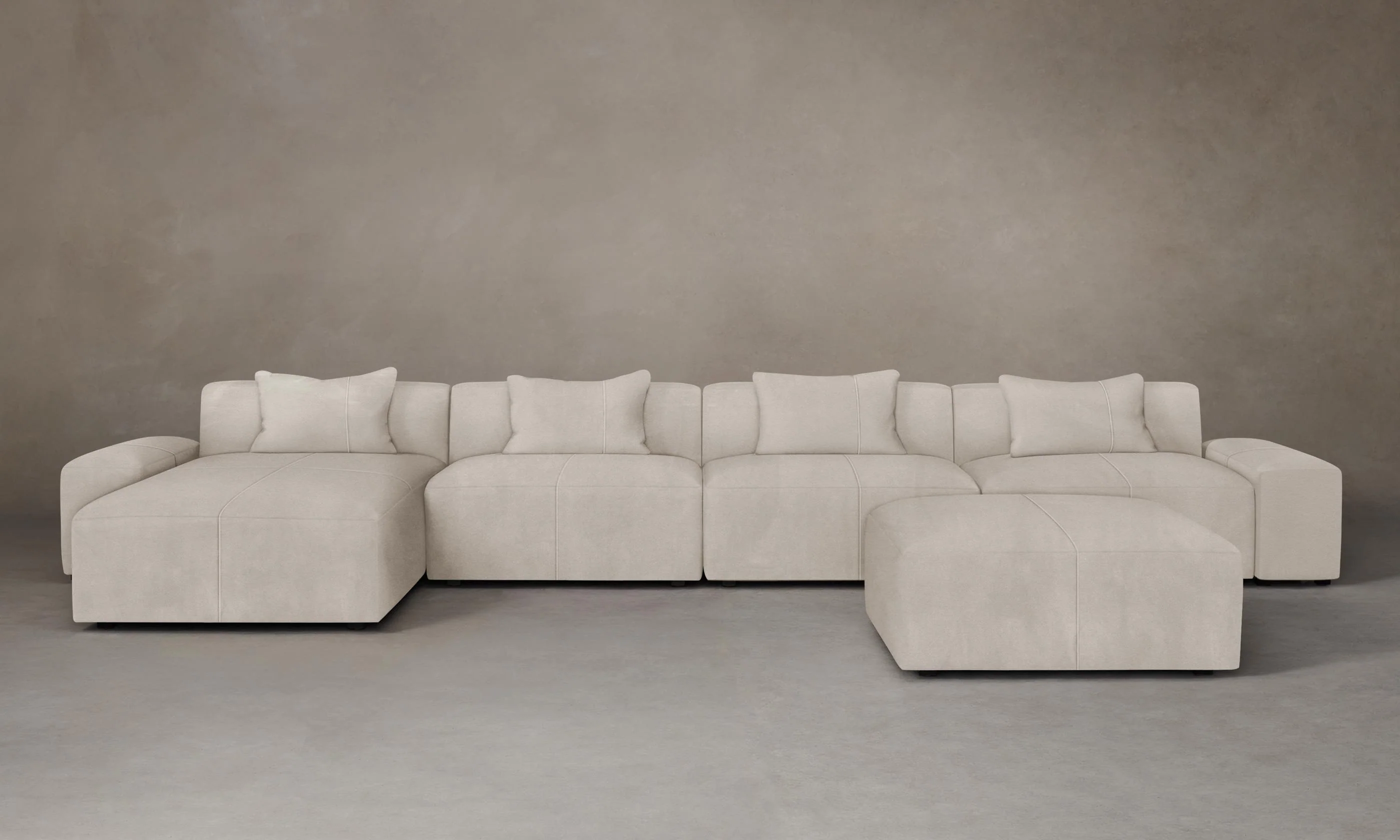 The Breuer Modular Sectional - Nubuck Leather Sail