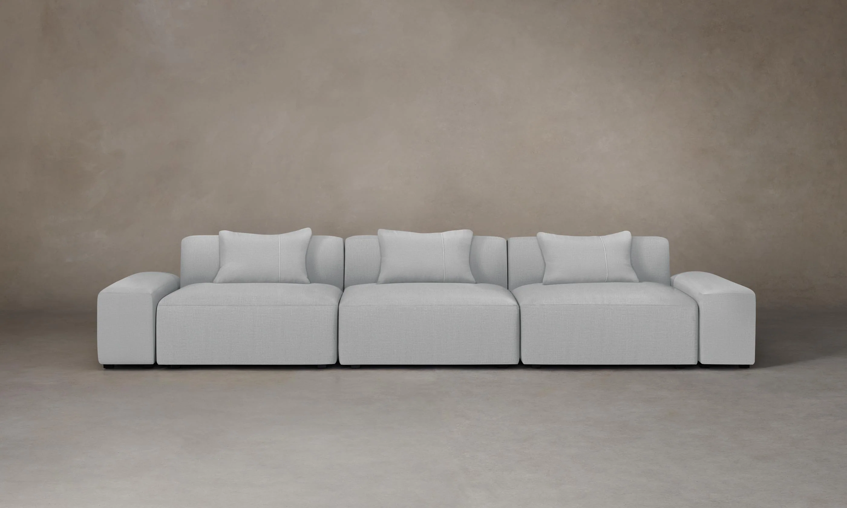 The Breuer Modular Sectional - Performance Linen Weave Cloud - Image 2