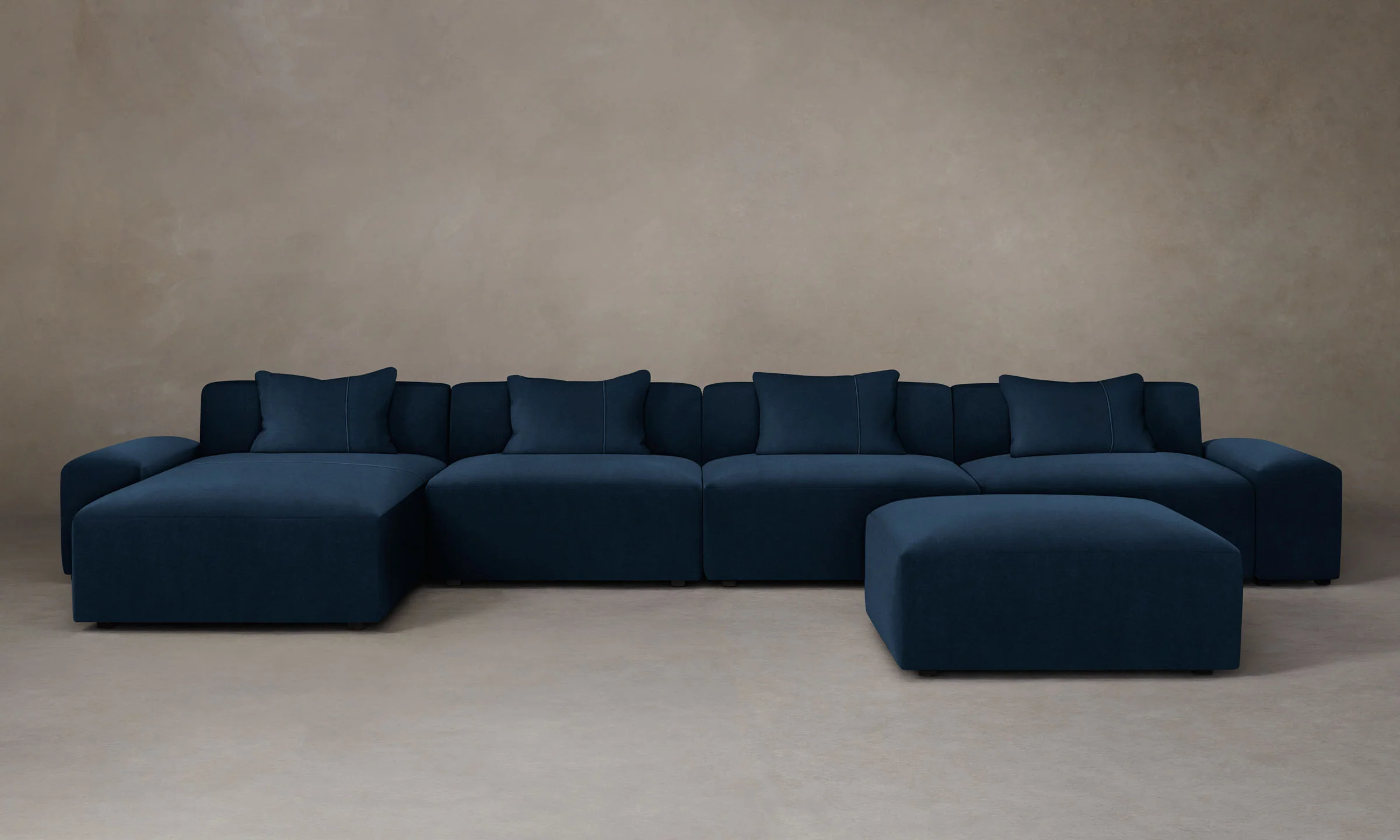 The Breuer Modular Sectional - Performance Velvet Sapphire - Image 3