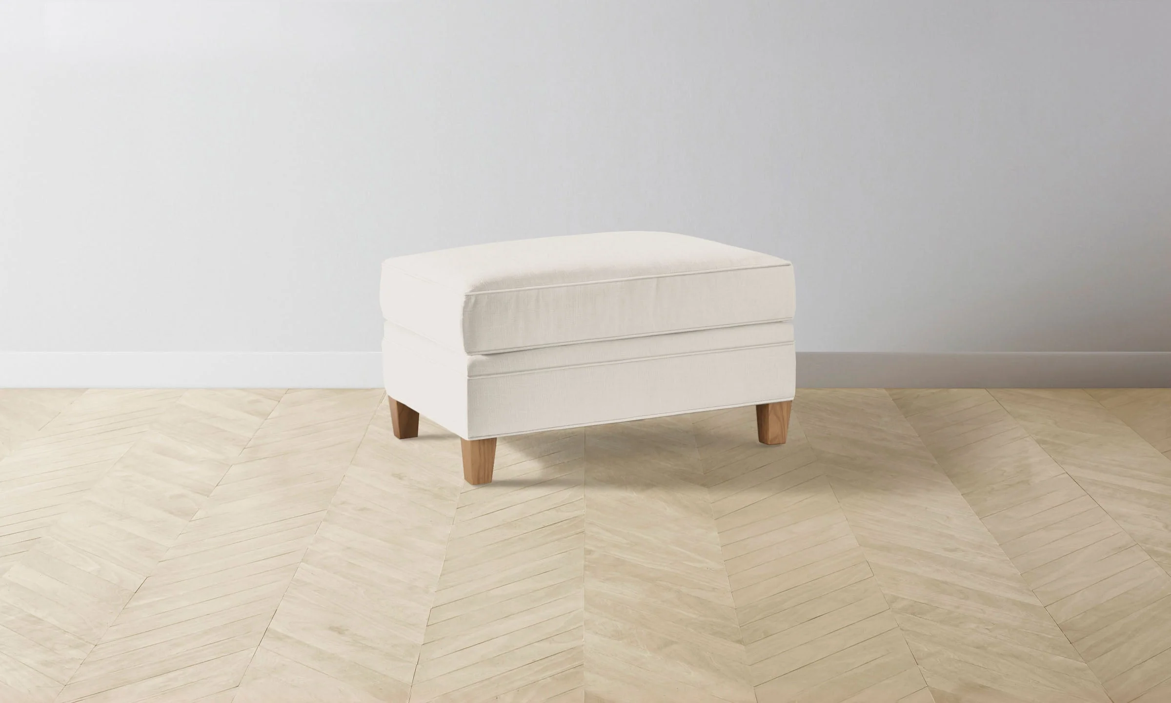 The Carmine Ottoman - Italian Brushed Wool Vanilla - Image 2