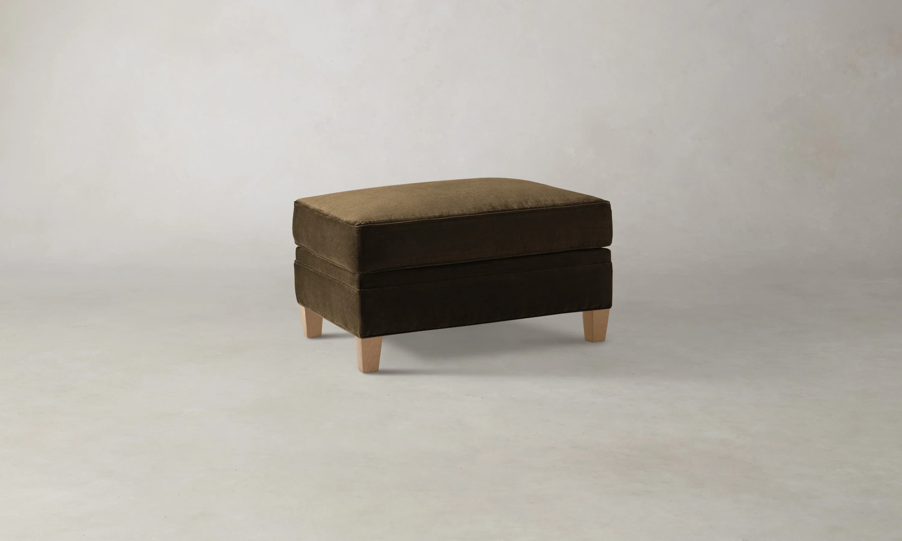 The Carmine Ottoman - Marled Alpaca Velvet Marsh - Image 2