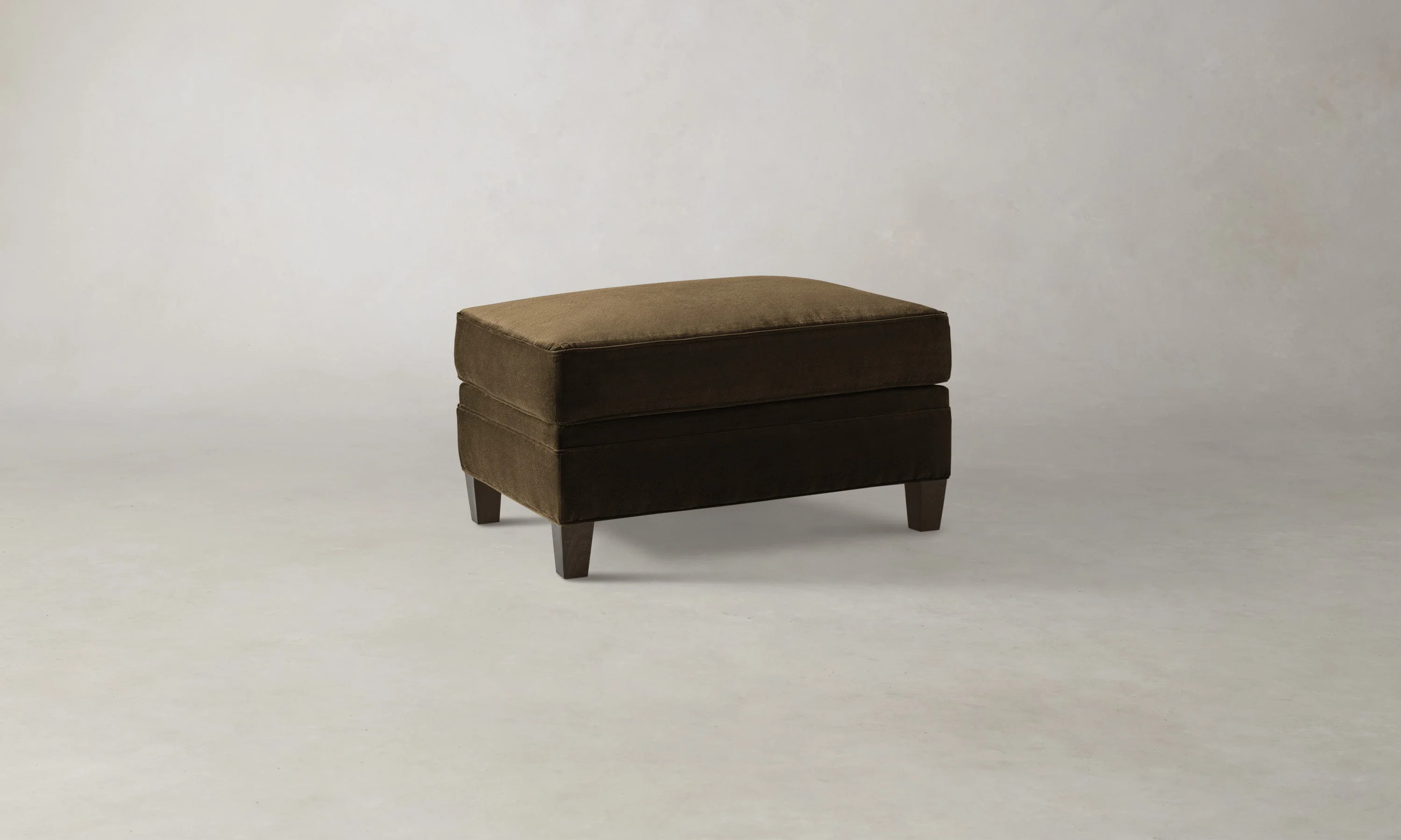 The Carmine Ottoman - Marled Alpaca Velvet Marsh - Image 4