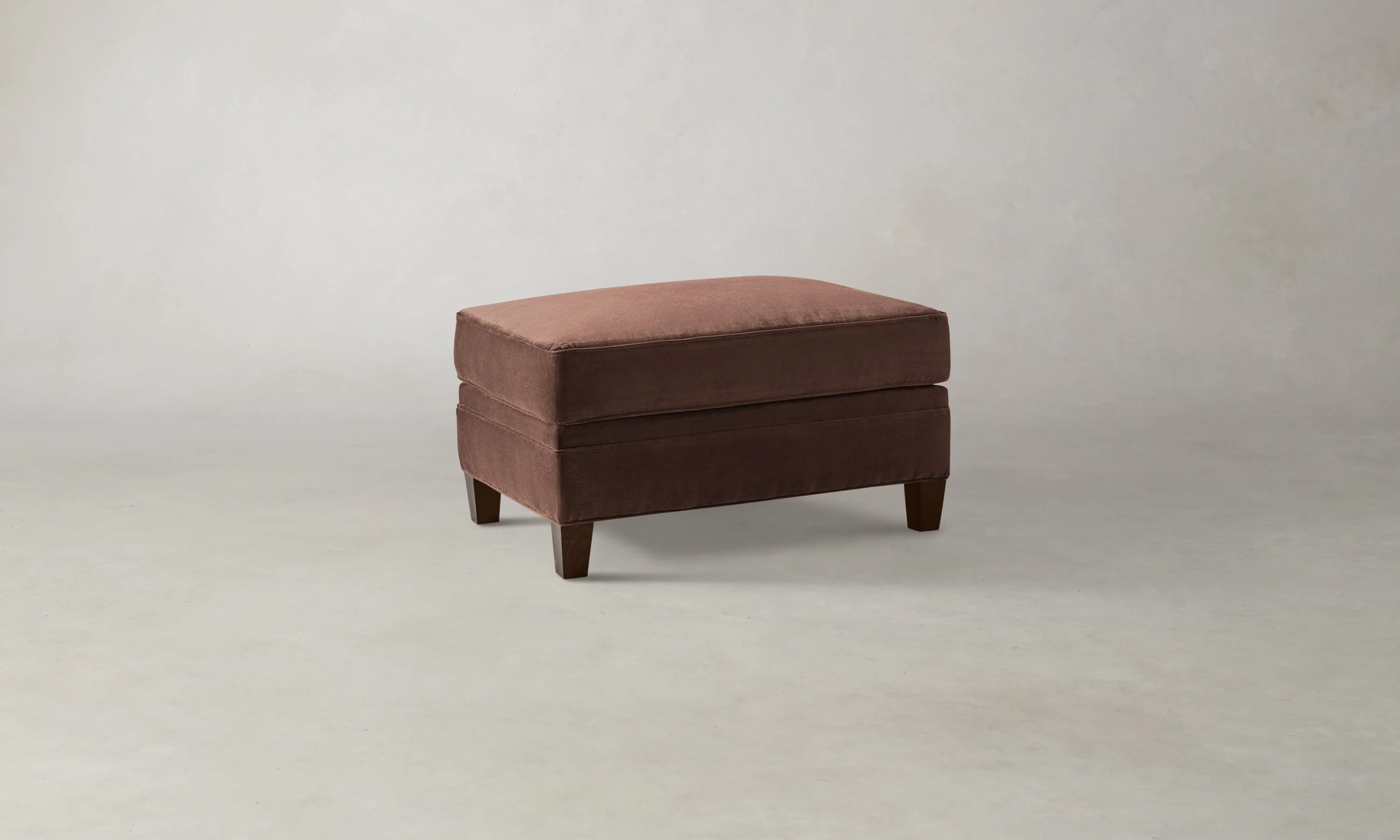 The Carmine Ottoman - Marled Alpaca Velvet Molasses - Image 3
