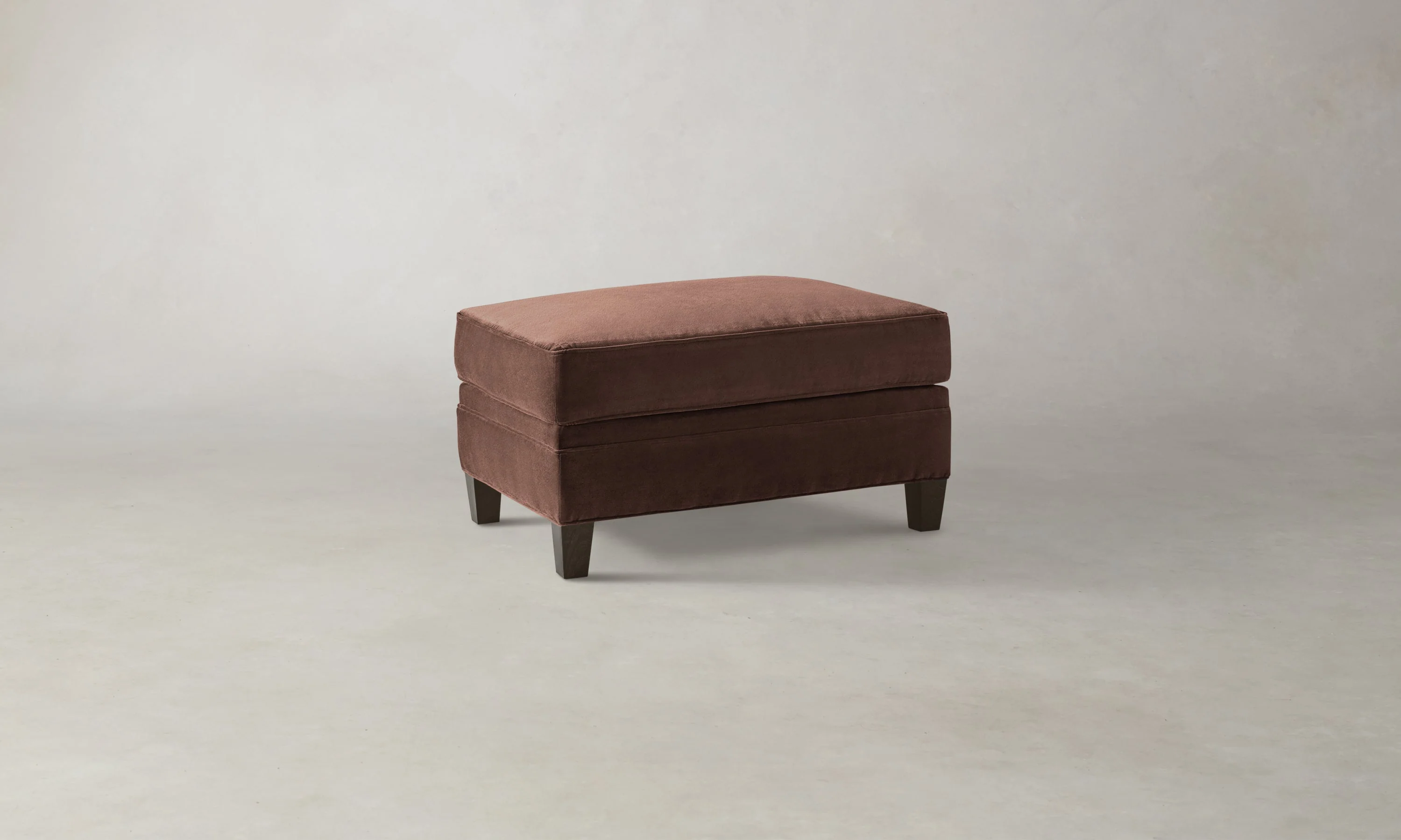 The Carmine Ottoman - Marled Alpaca Velvet Molasses - Image 4