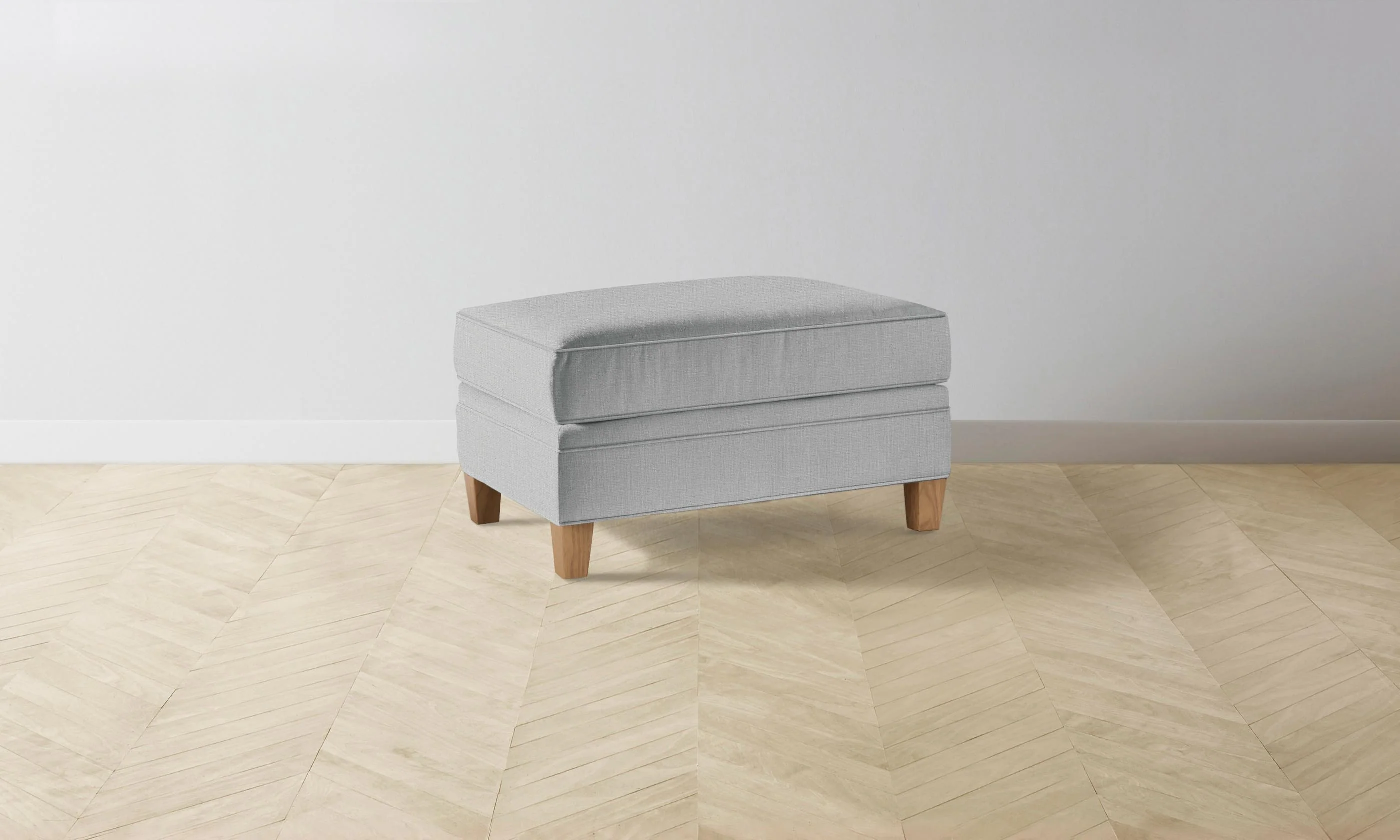 The Carmine Ottoman - Performance Linen Weave Cloud - Image 2