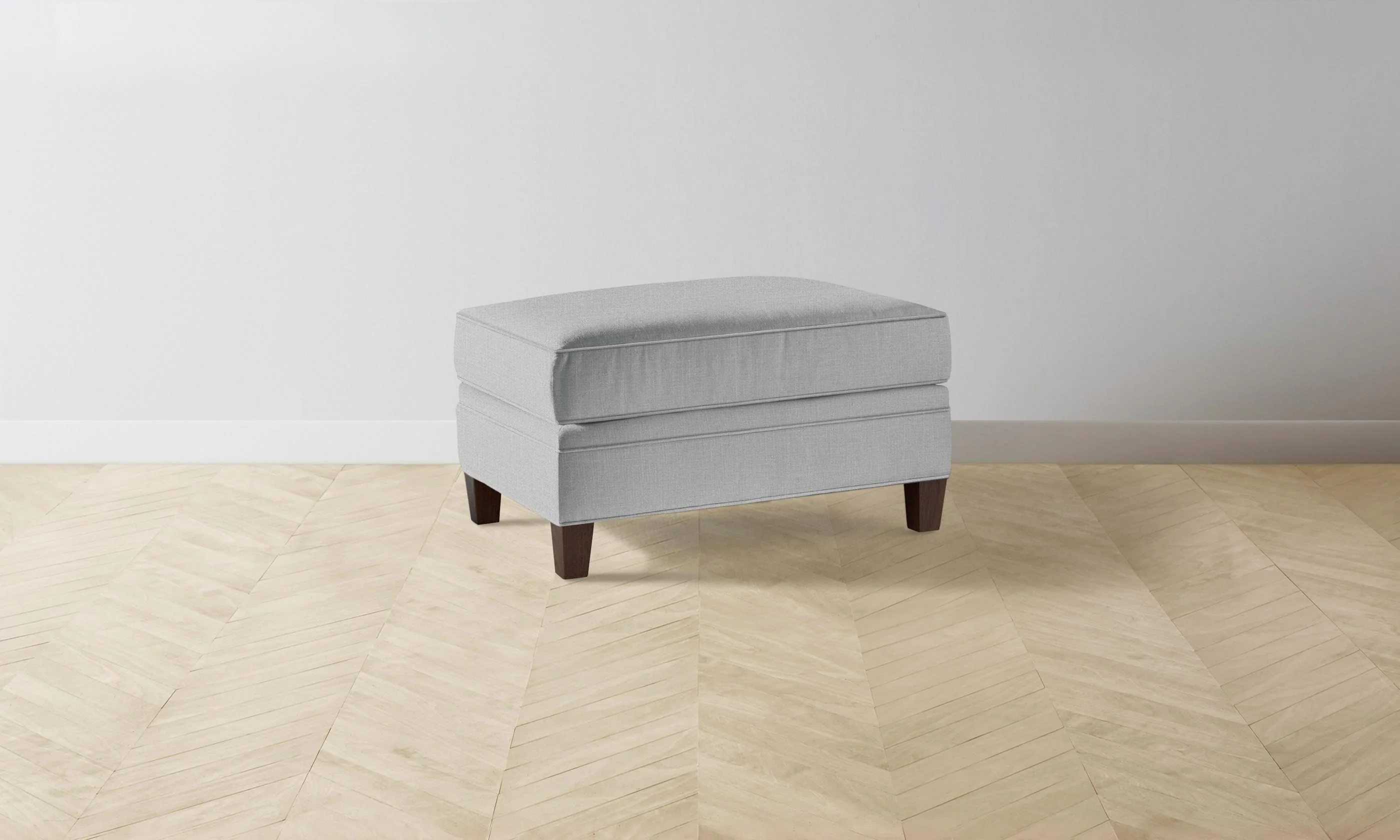 The Carmine Ottoman - Performance Linen Weave Cloud - Image 3