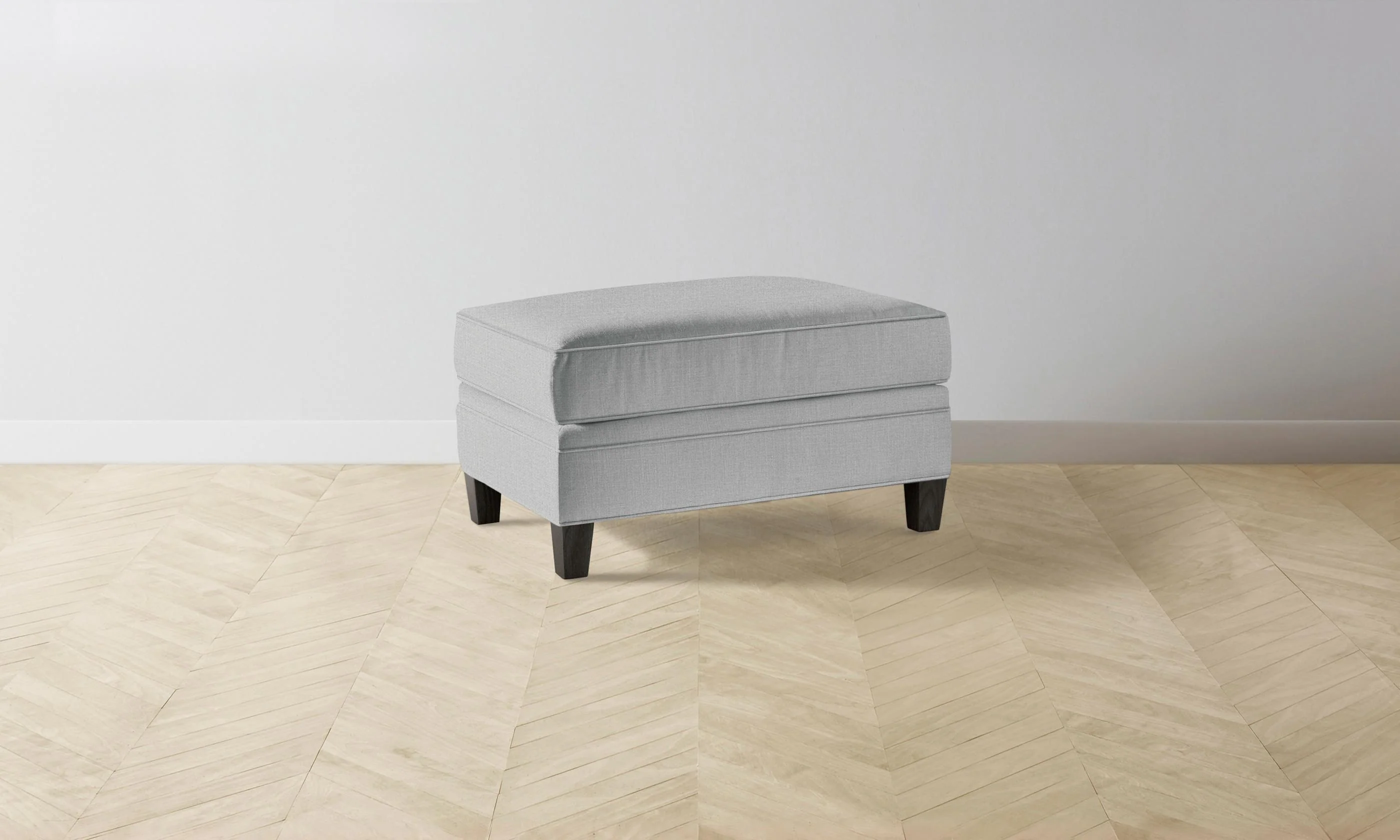 The Carmine Ottoman - Performance Linen Weave Cloud - Image 4