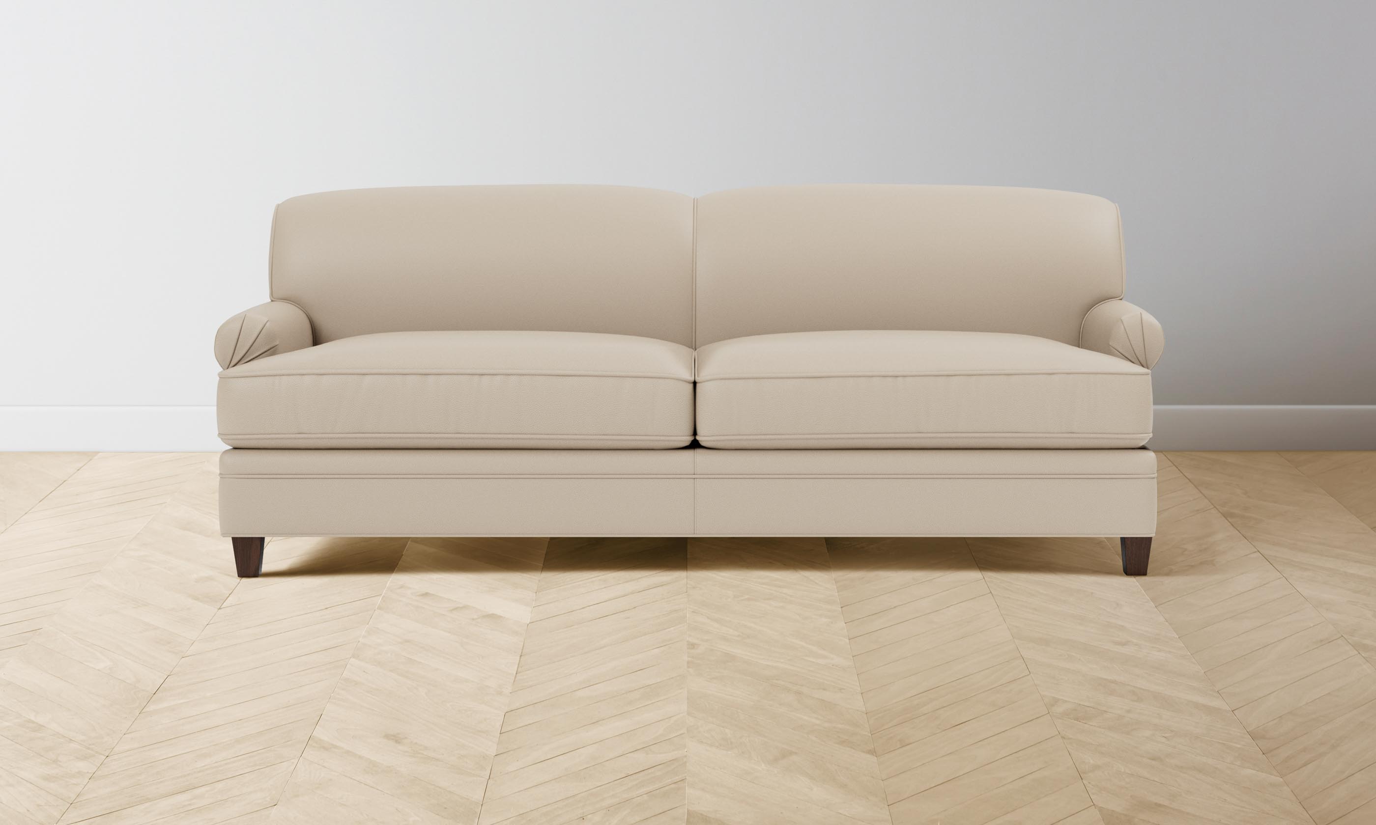 The Carmine Sofa - Pebbled Leather Stone - Image 3