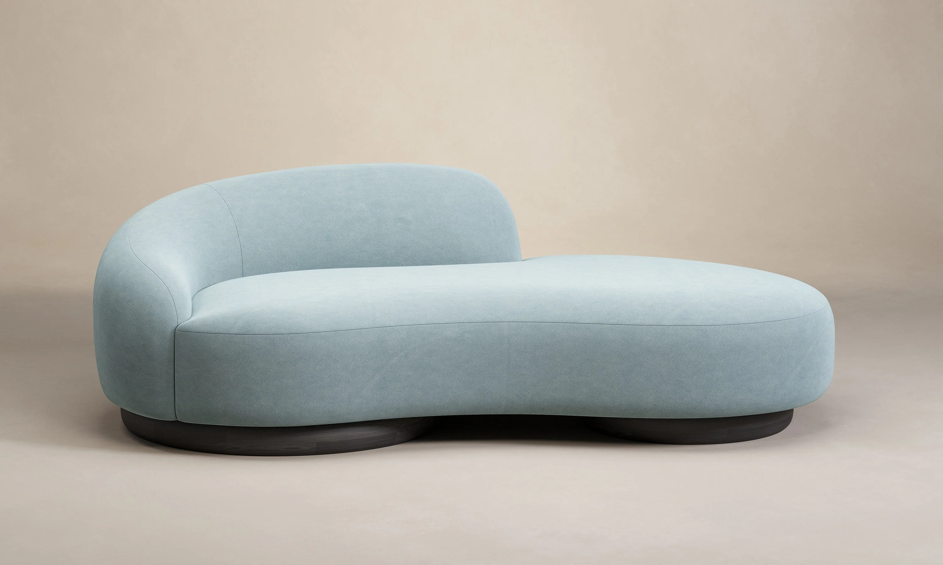 The Celine Sofa - Performance Velvet Sky