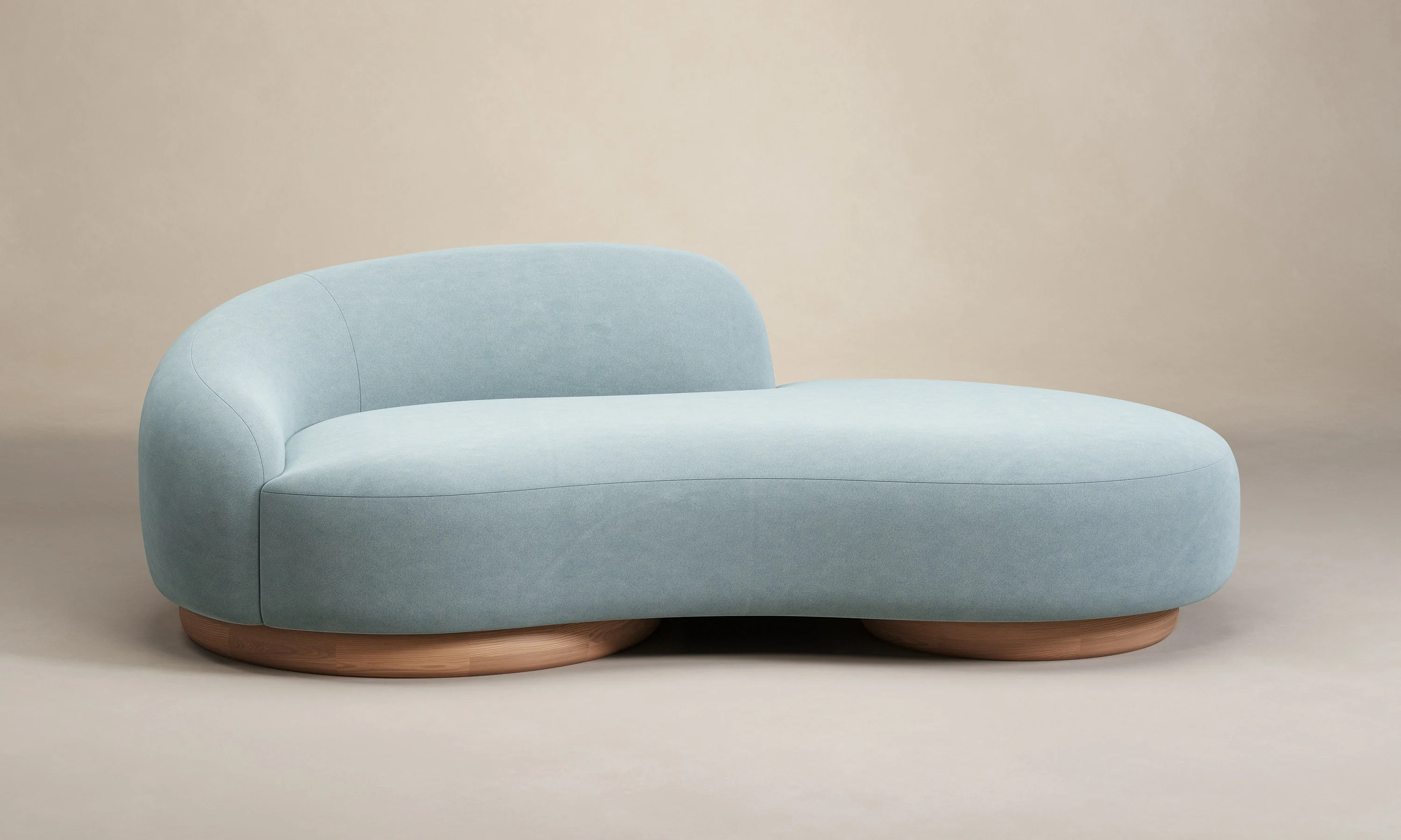 The Celine Sofa - Performance Velvet Sky - Image 3