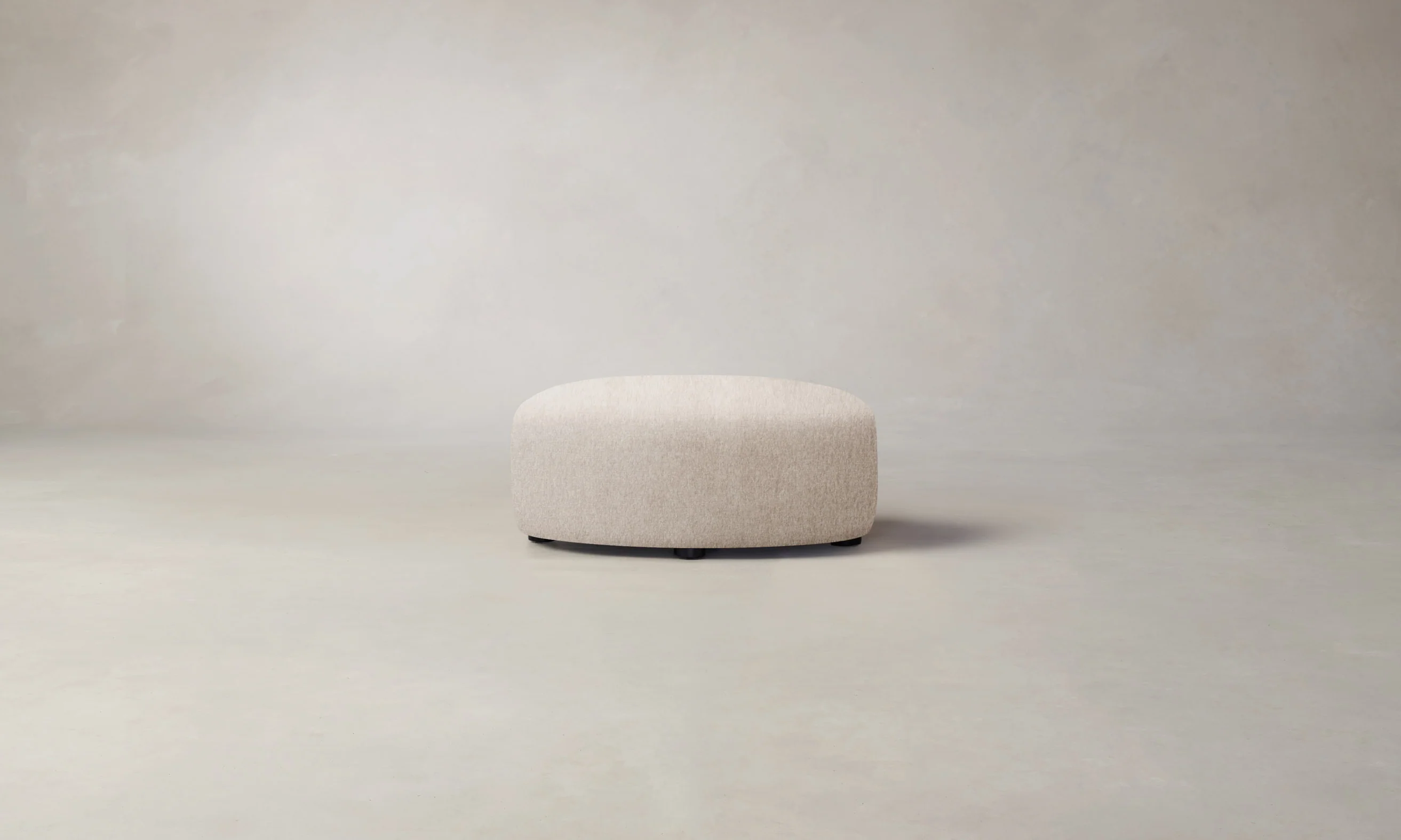 The Chelsea Ottoman - Deep Pile Mohair Limestone - Image 2