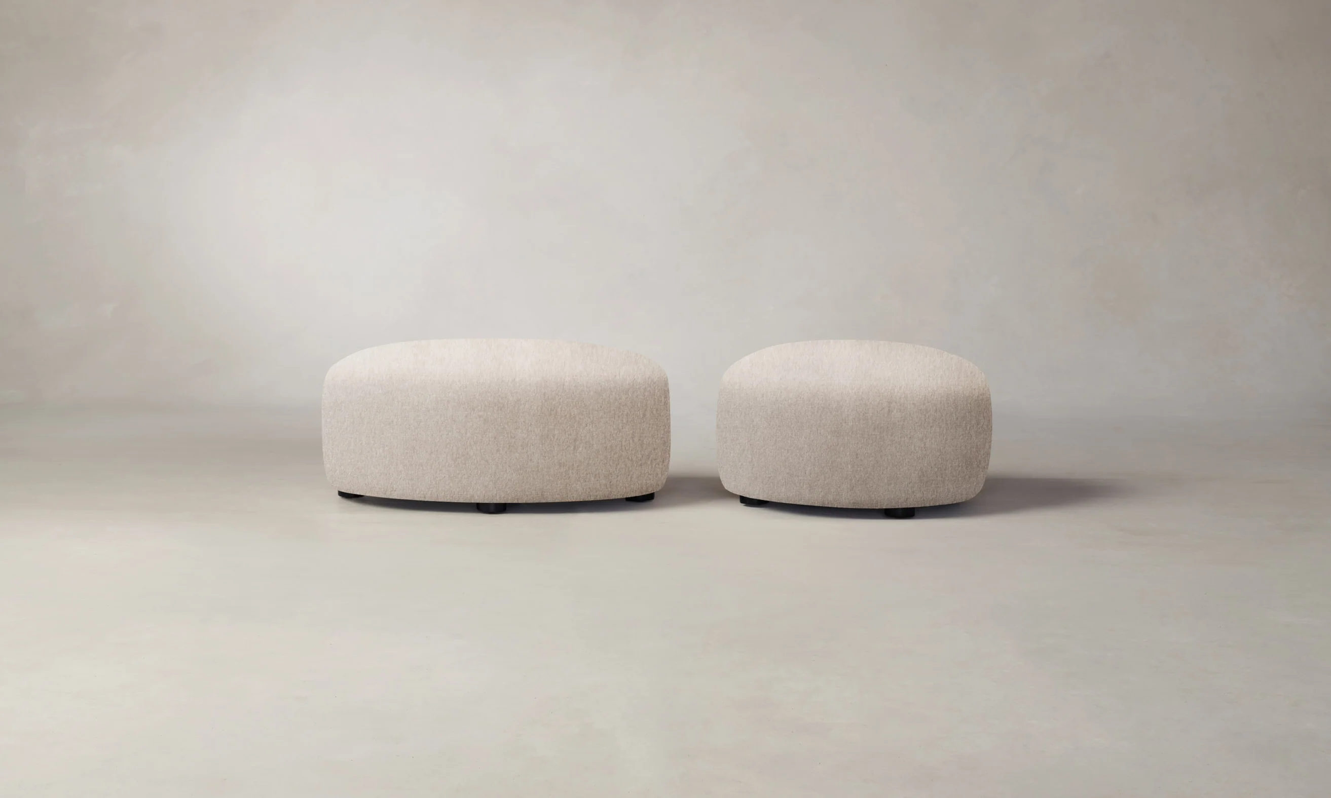 The Chelsea Ottoman - Deep Pile Mohair Limestone - Image 3