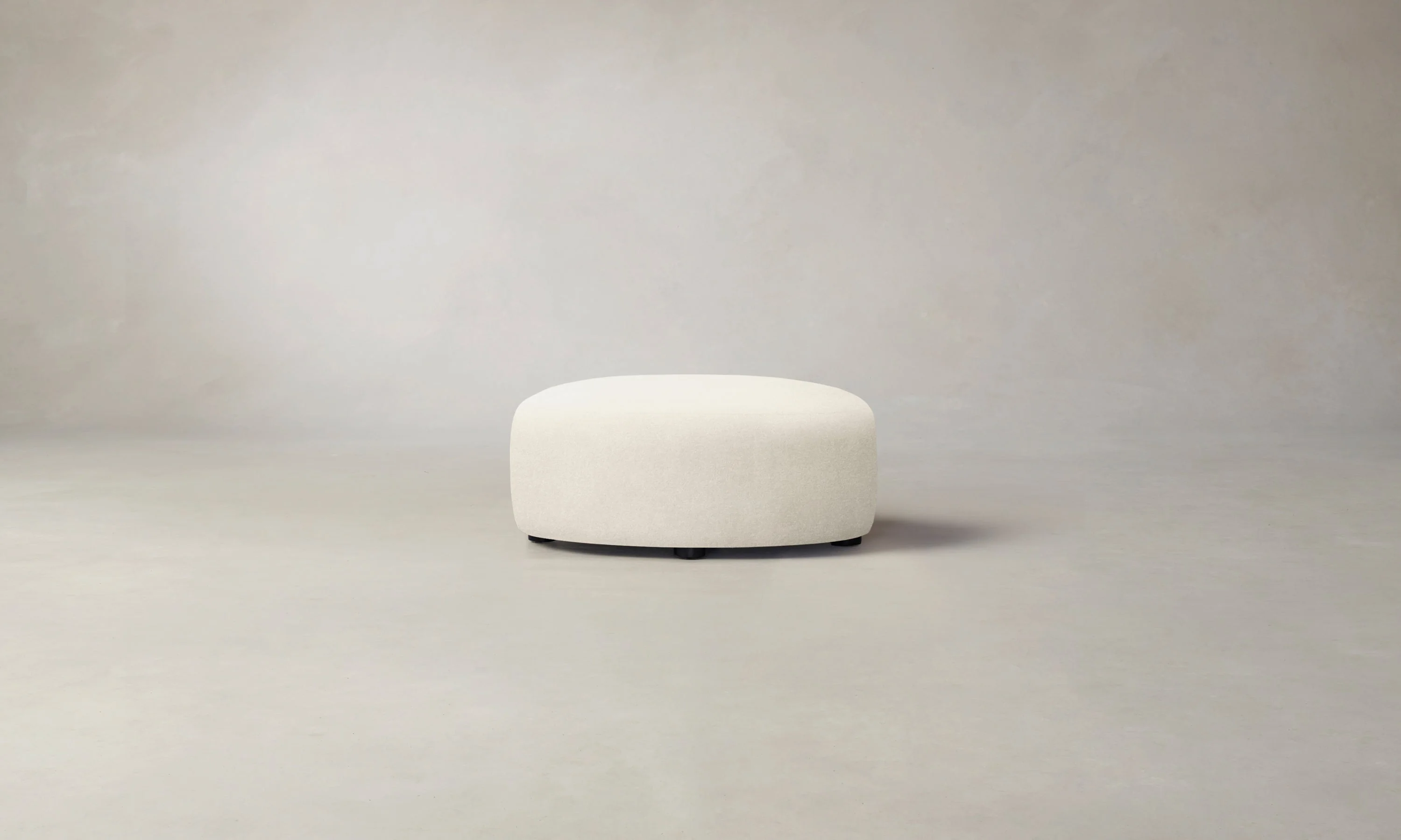 The Chelsea Ottoman - Marled Alpaca Velvet Porcelain - Image 2
