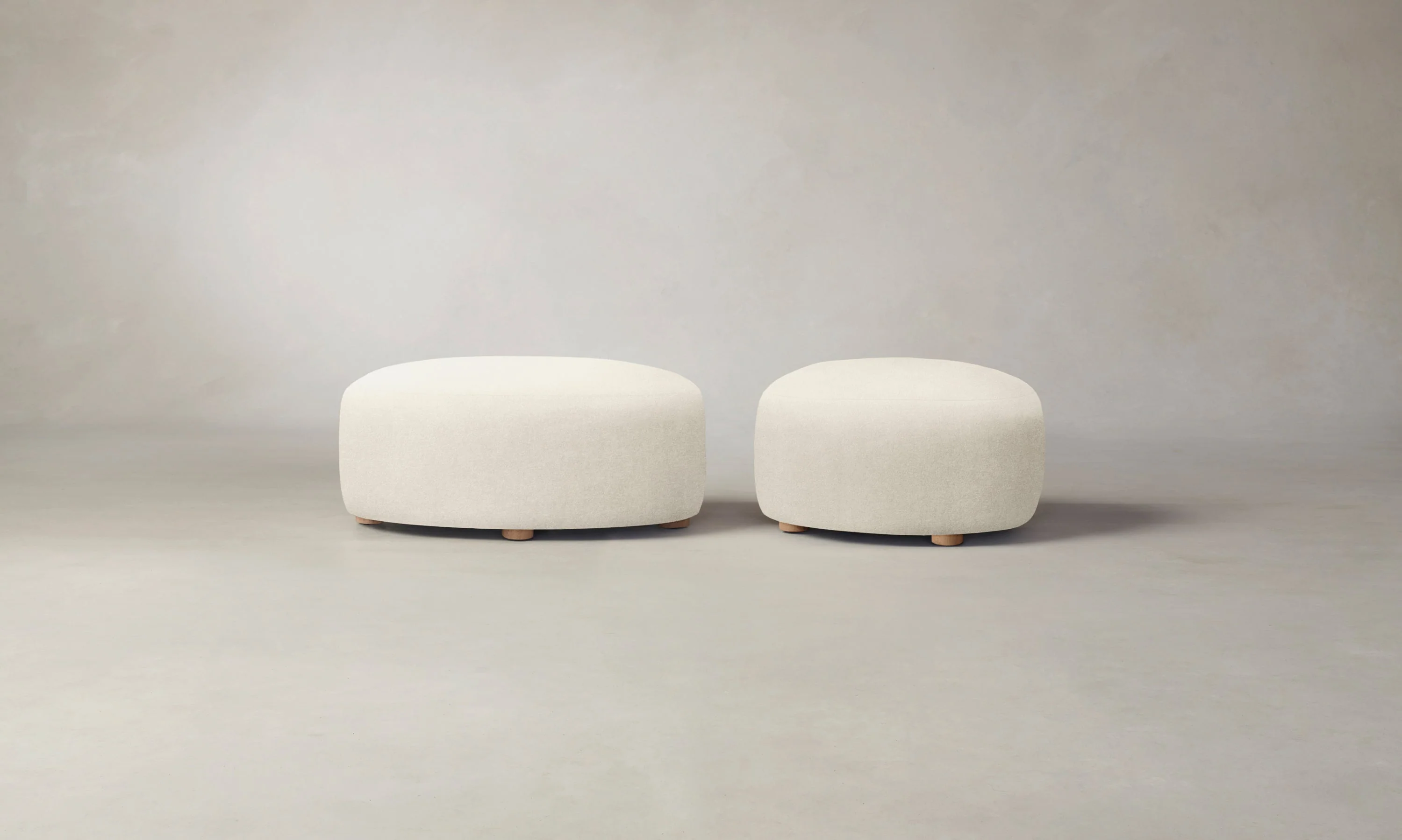 The Chelsea Ottoman - Marled Alpaca Velvet Porcelain - Image 3