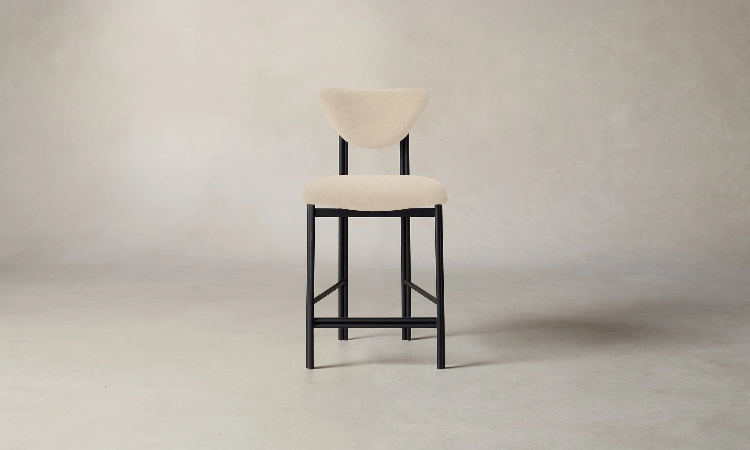 The Cooper Counter Stool - Heritage Belgian Linen Husk