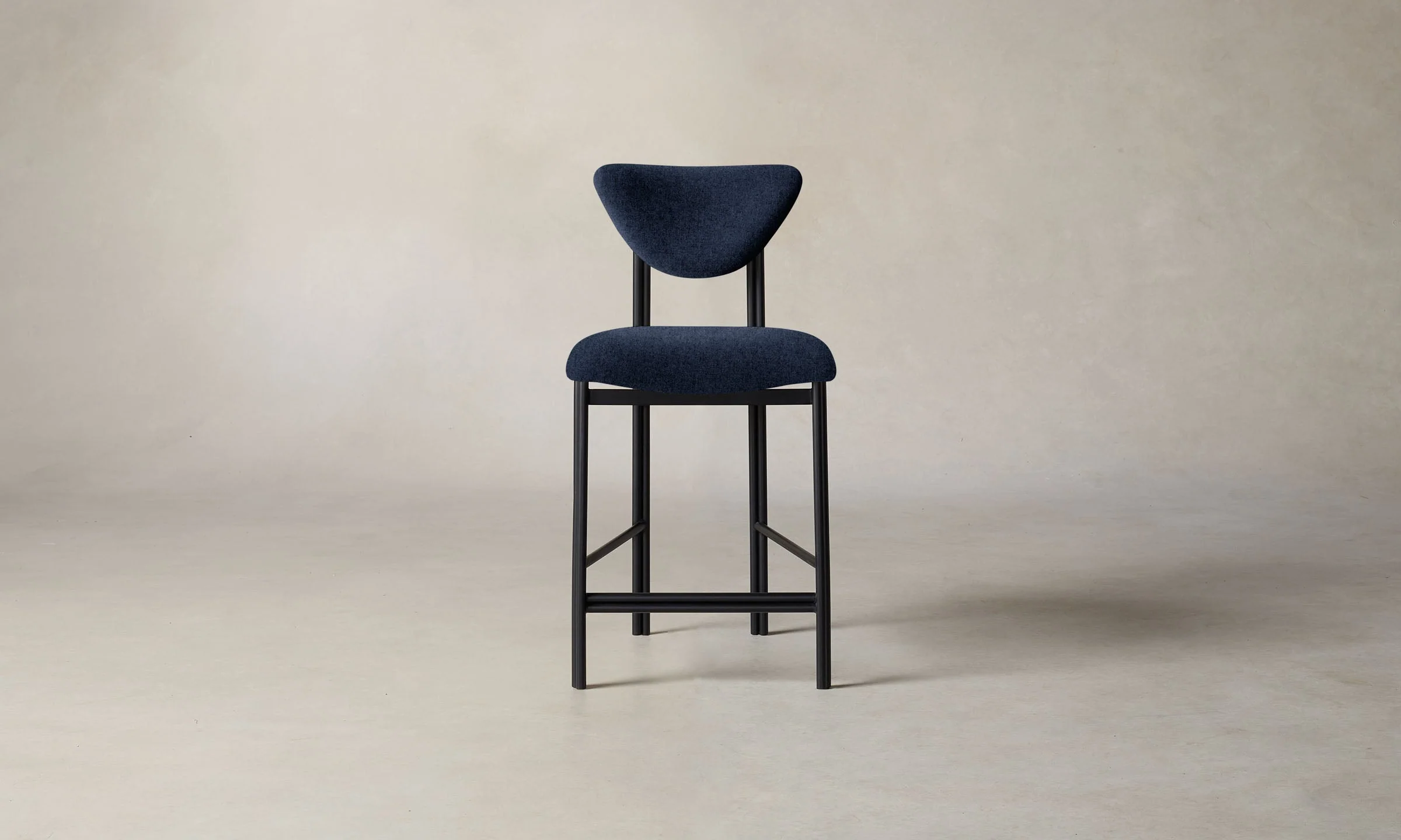 The Cooper Counter Stool - Italian Brushed Wool Harbor