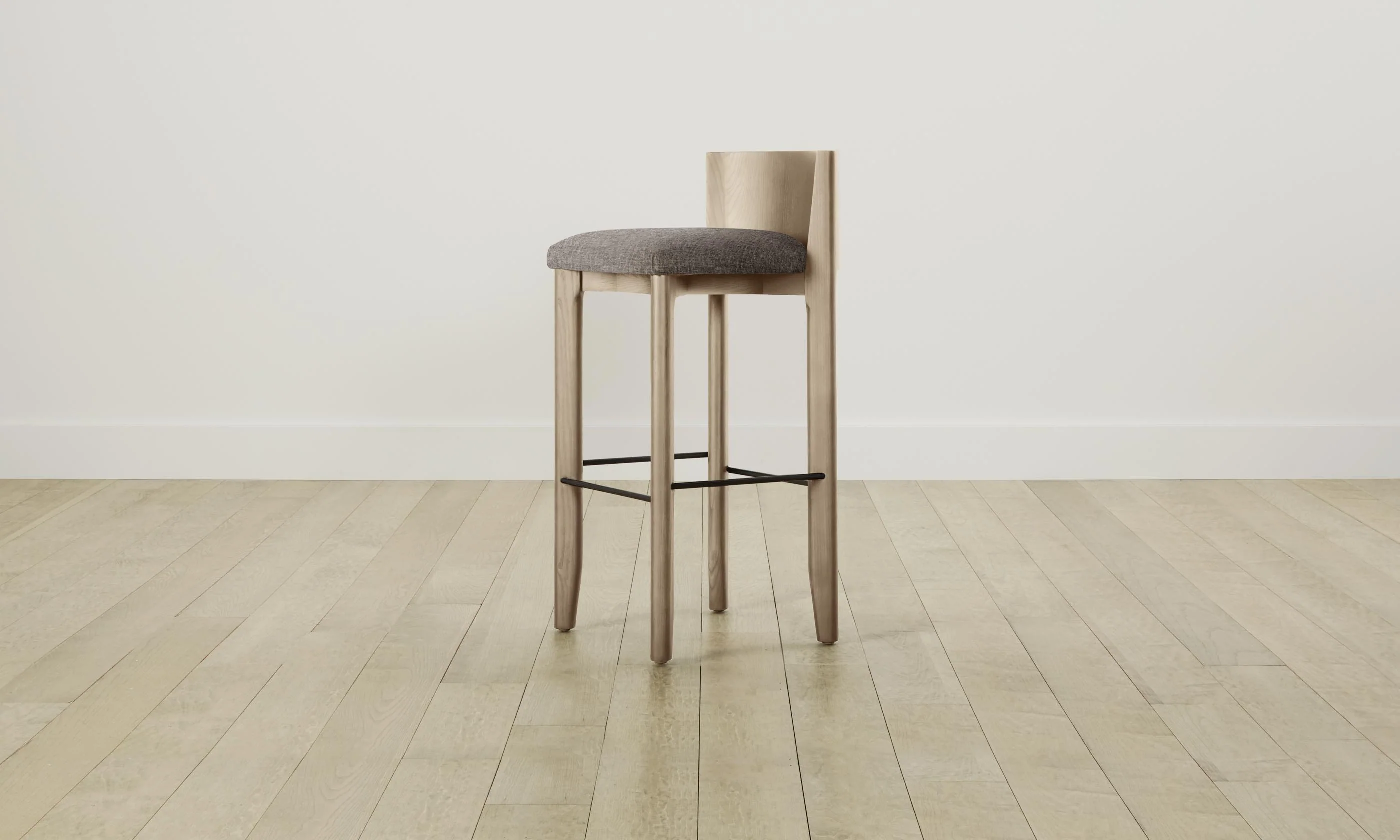 The Delancey Bar & Counter Stool - Heritage Belgian Linen Carob - Image 5