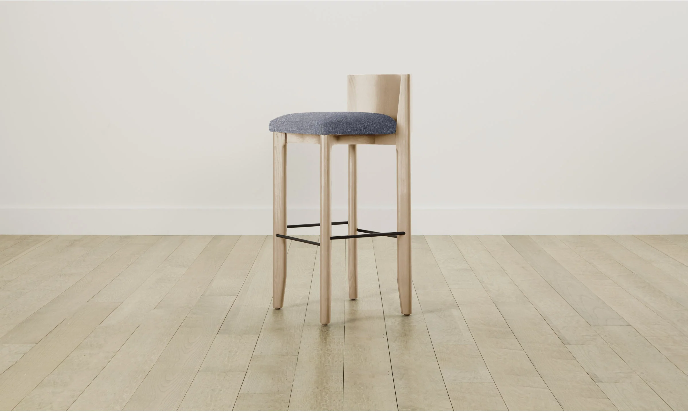 The Delancey Bar & Counter Stool - Heritage Belgian Linen Lake - Image 2
