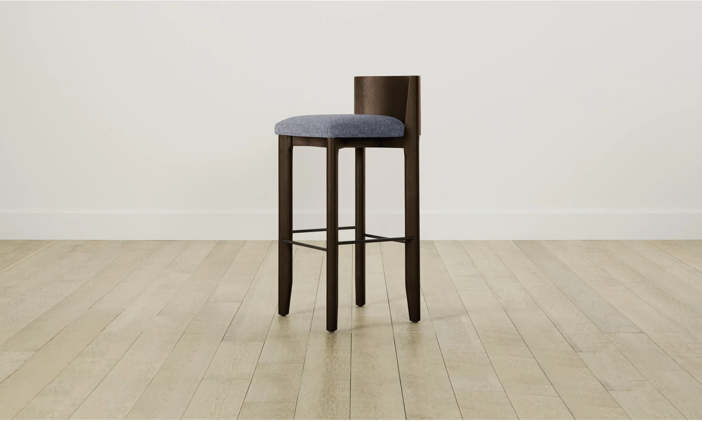 The Delancey Bar & Counter Stool - Heritage Belgian Linen Lake - Image 4