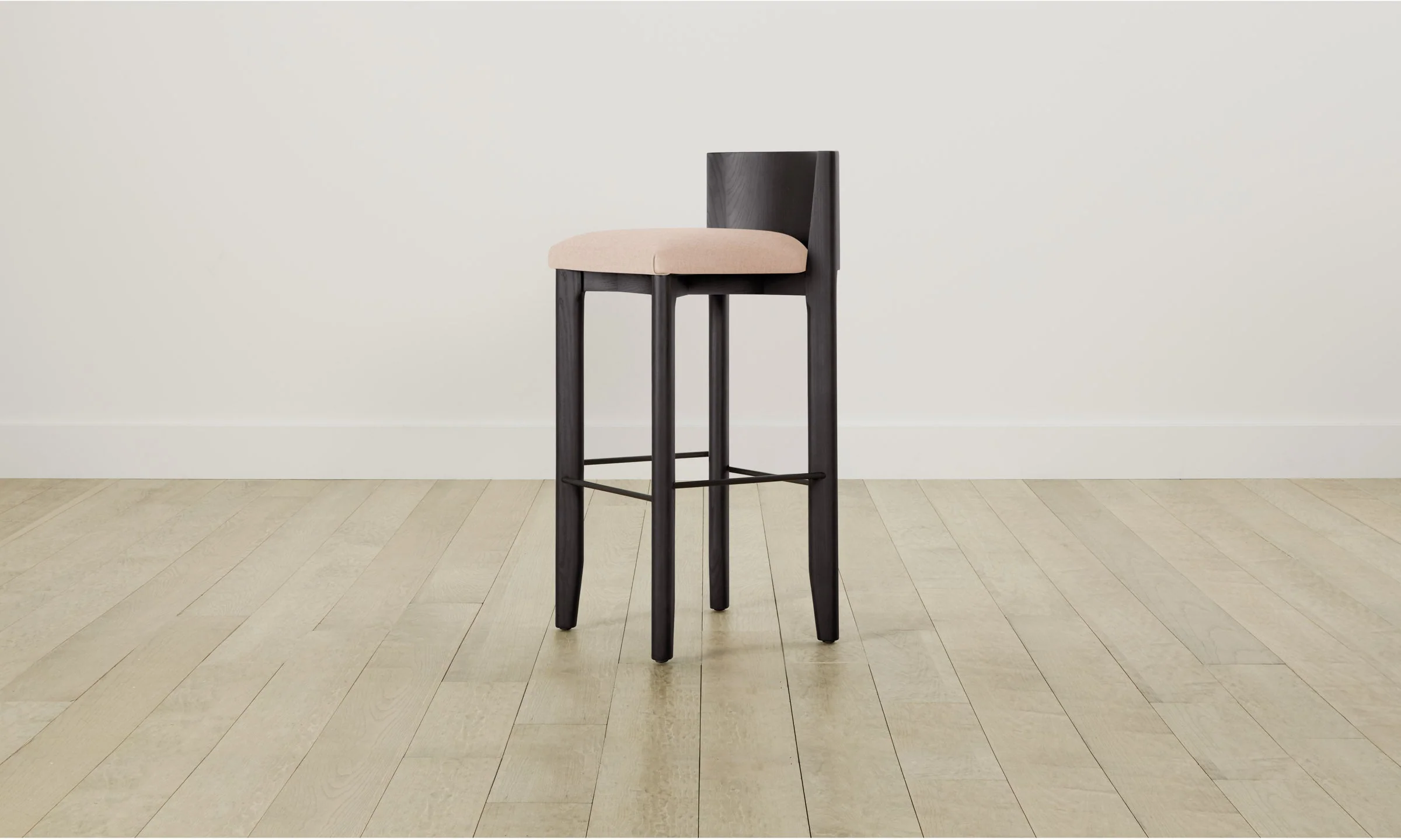 The Delancey Bar & Counter Stool - Heritage Belgian Linen Petal