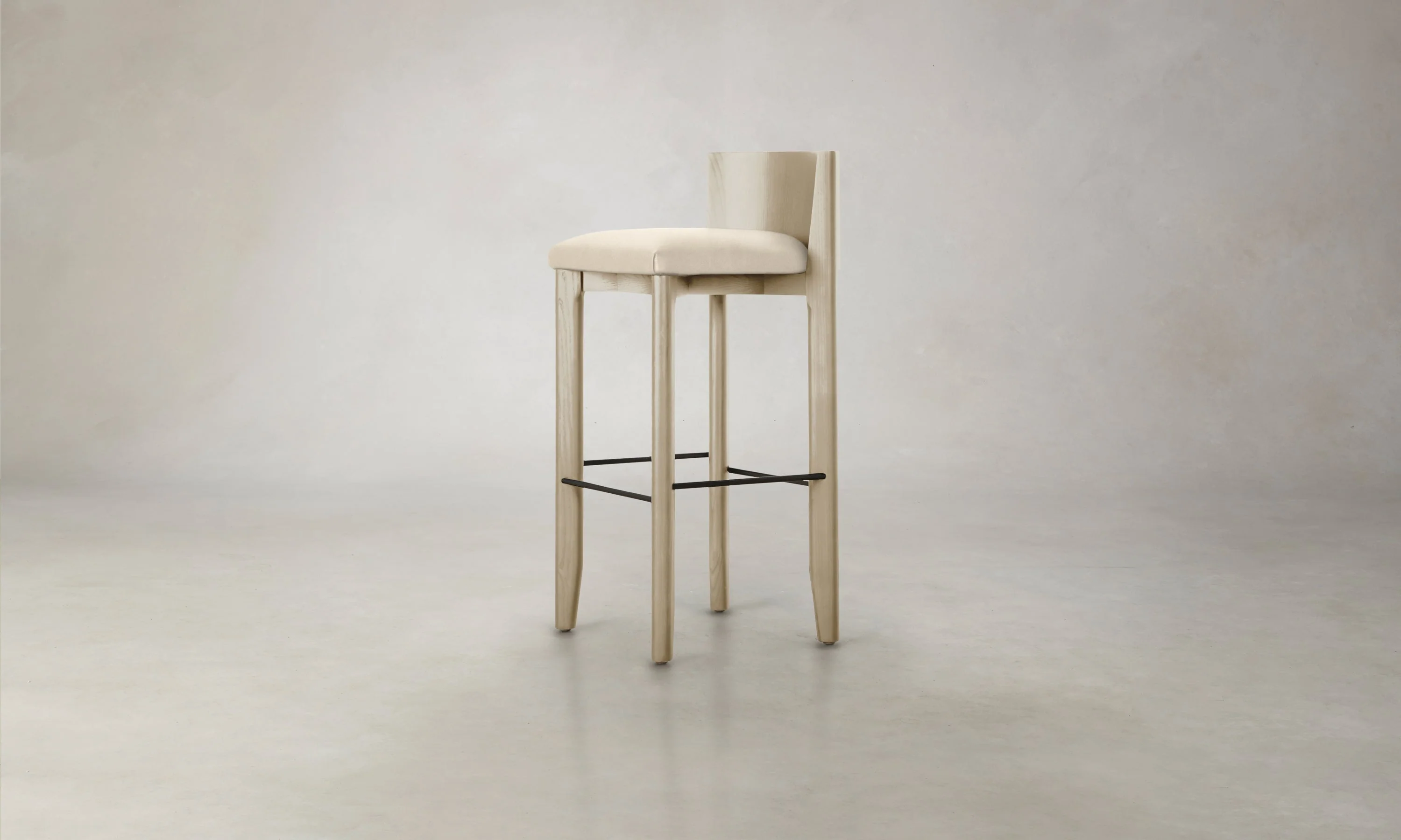 The Delancey Bar & Counter Stool - Costa Leather Sesame - Image 2
