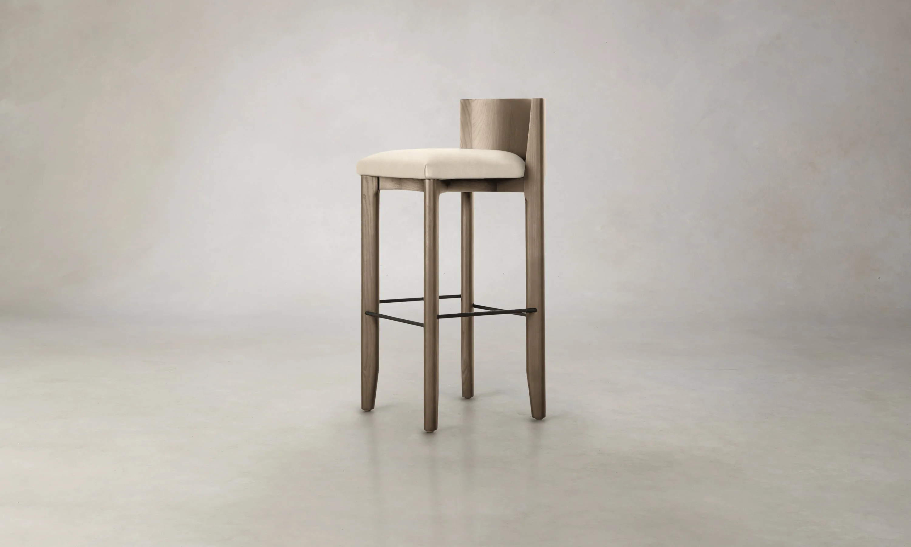 The Delancey Bar & Counter Stool - Costa Leather Sesame - Image 3