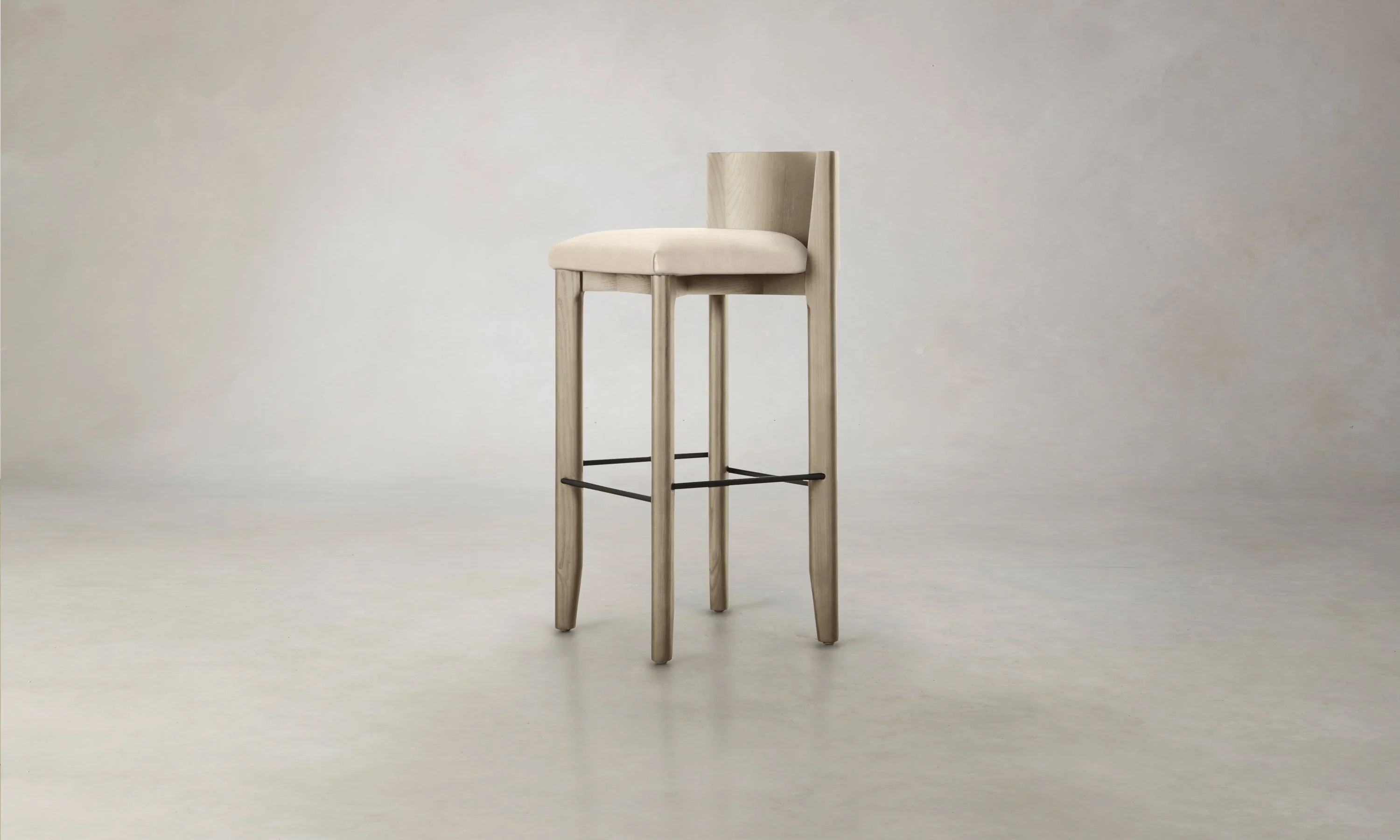 The Delancey Bar & Counter Stool - Costa Leather Sesame - Image 5