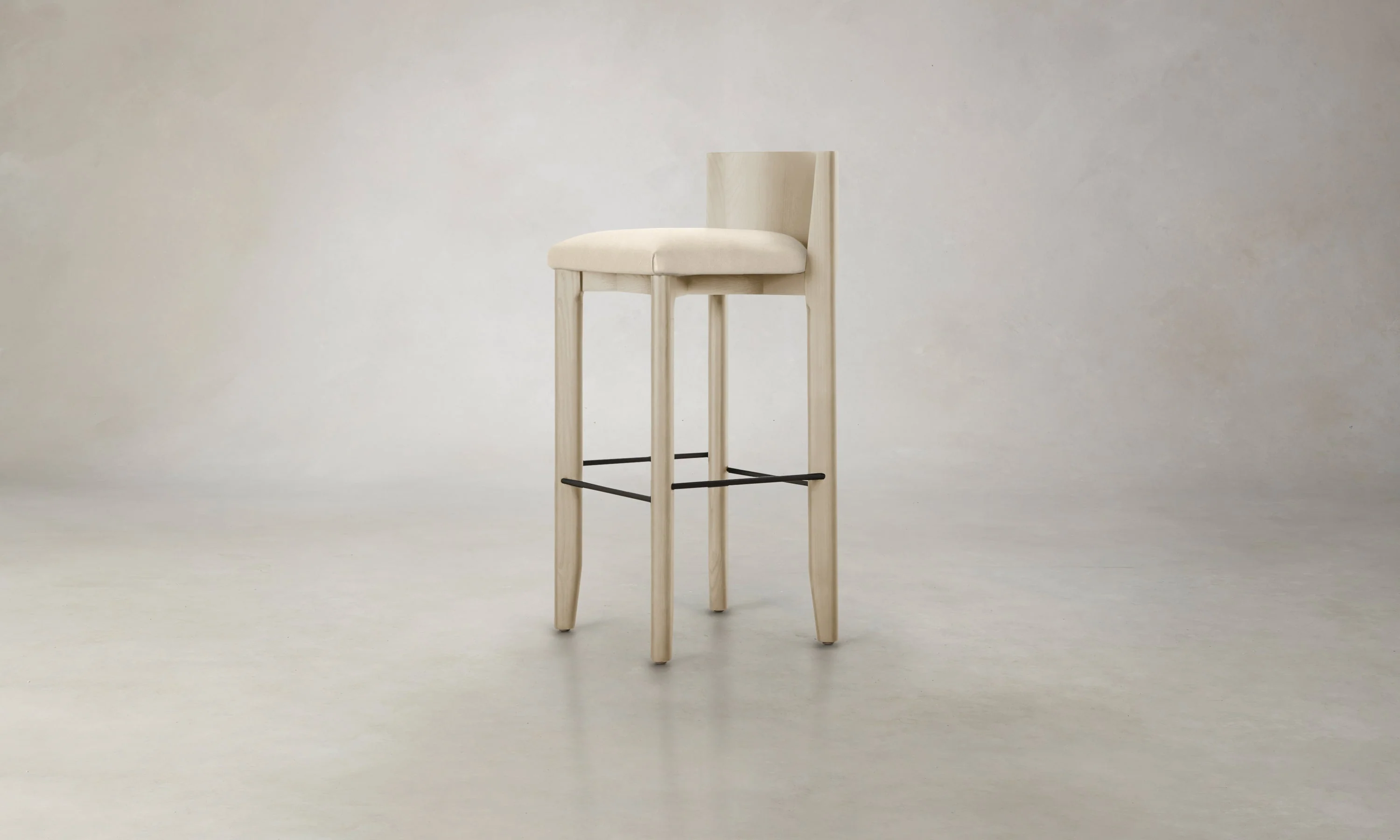 The Delancey Bar & Counter Stool - Costa Leather Sesame - Image 6