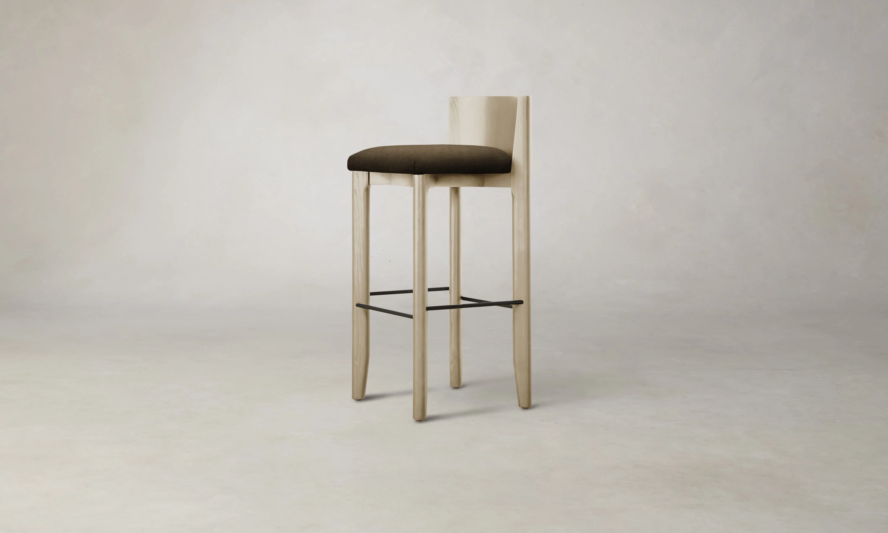 The Delancey Bar & Counter Stool - Marled Alpaca Velvet Marsh - Image 2